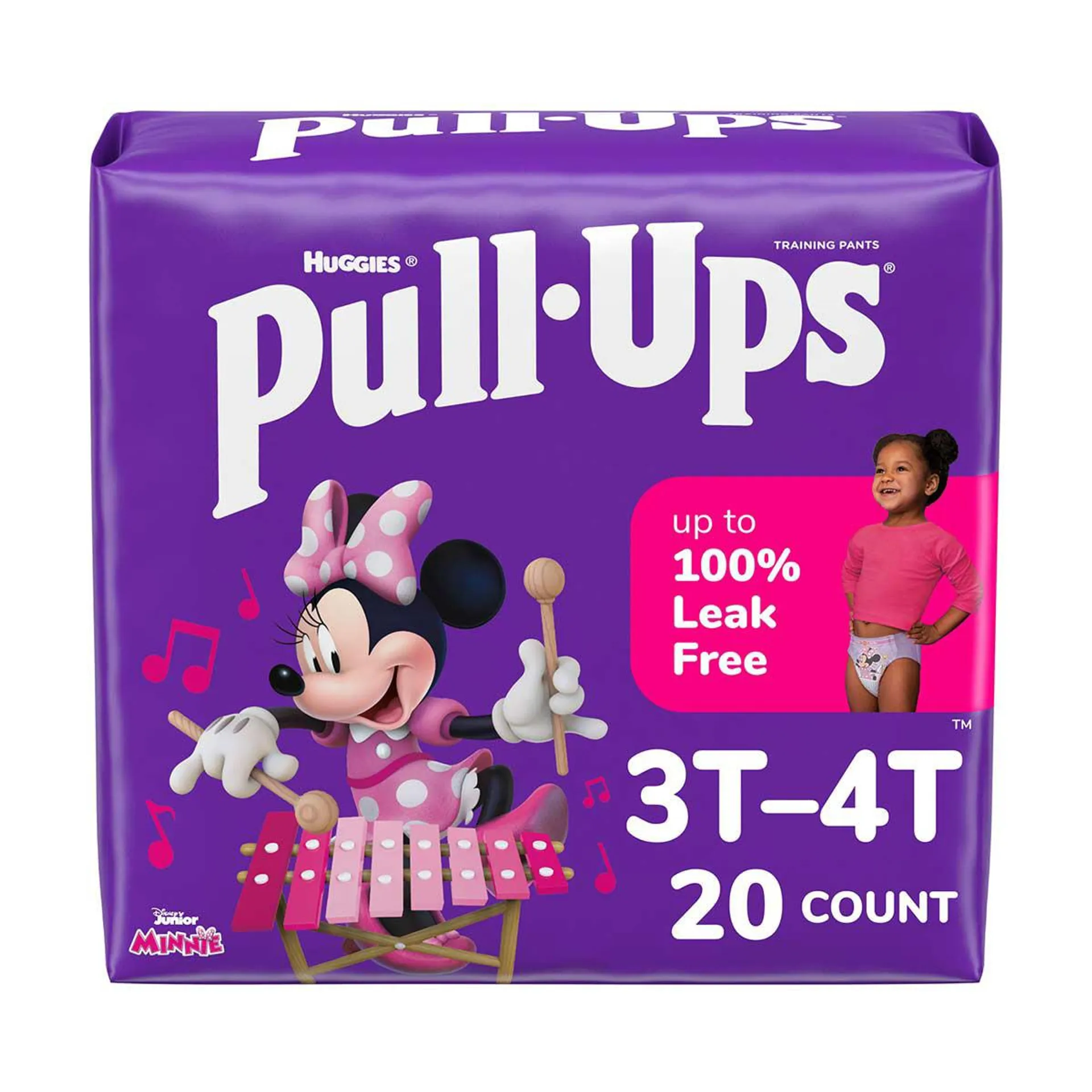 Pull-Ups Girls' Potty Training Pants, 3T-4T (32-40 lbs), 20 ct