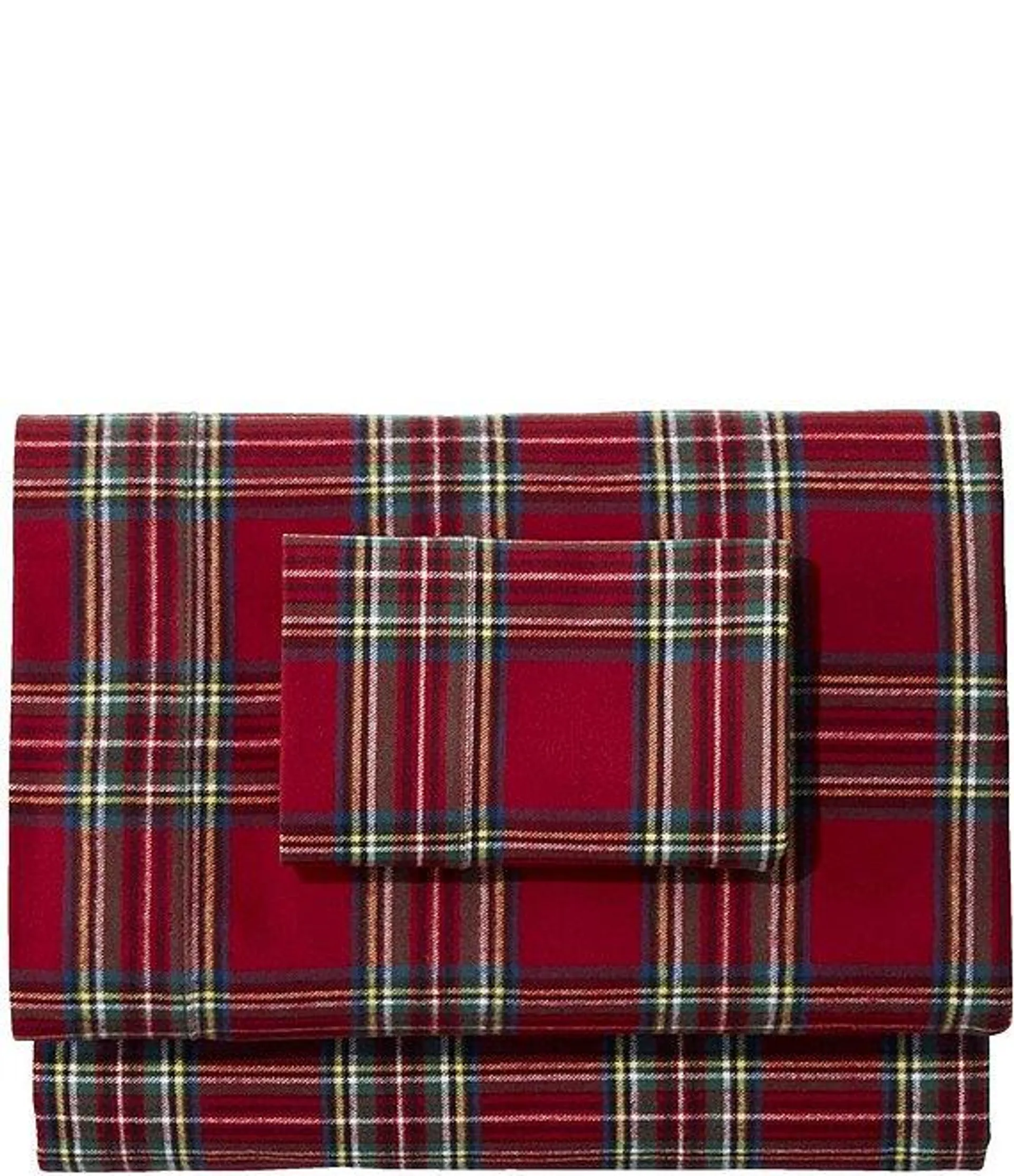 Heritage Chamois Royal Stewart Tartan Flannel Sheet Set