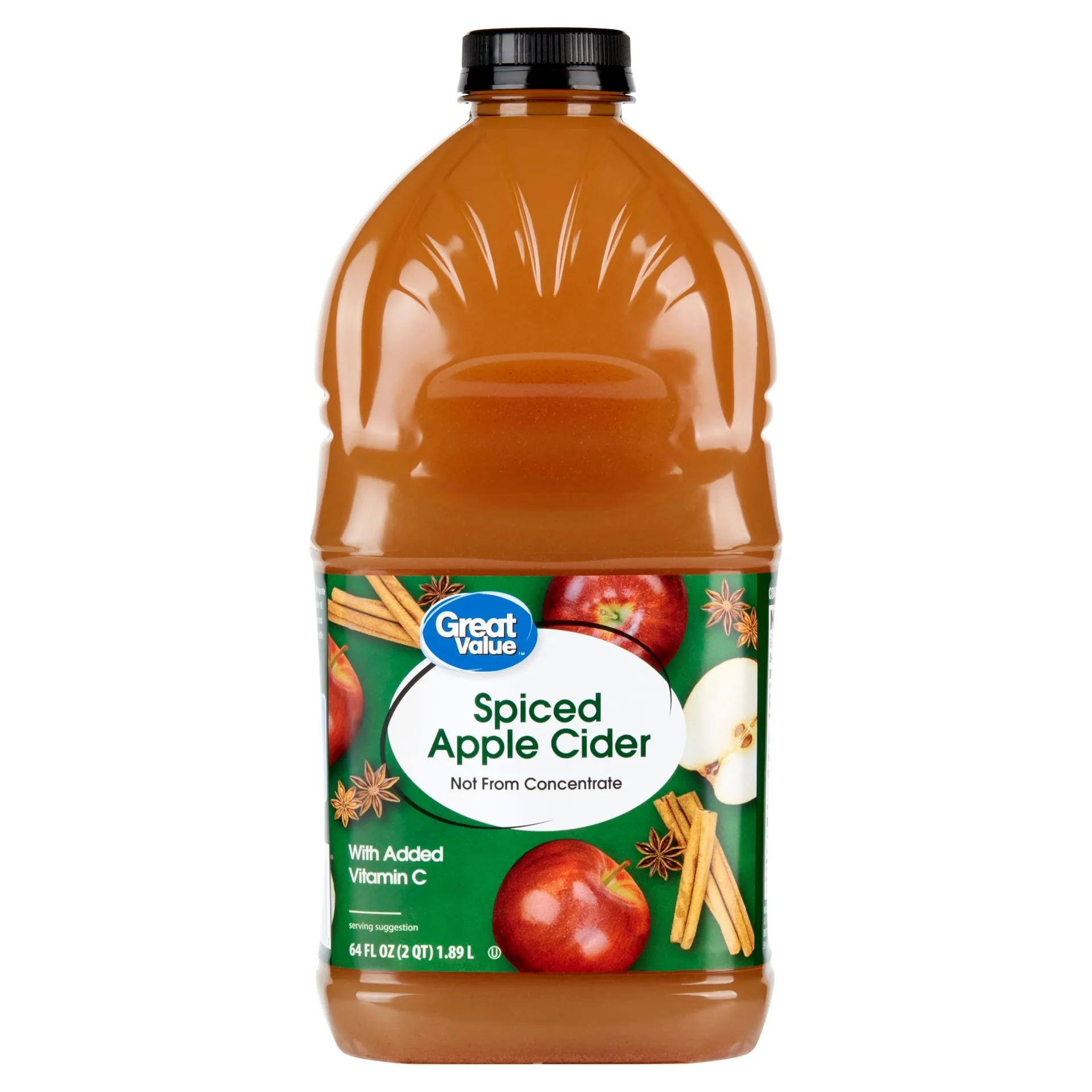 Great Value 100% Fresh-Pressed Spiced Apple Cider, 64 fl oz