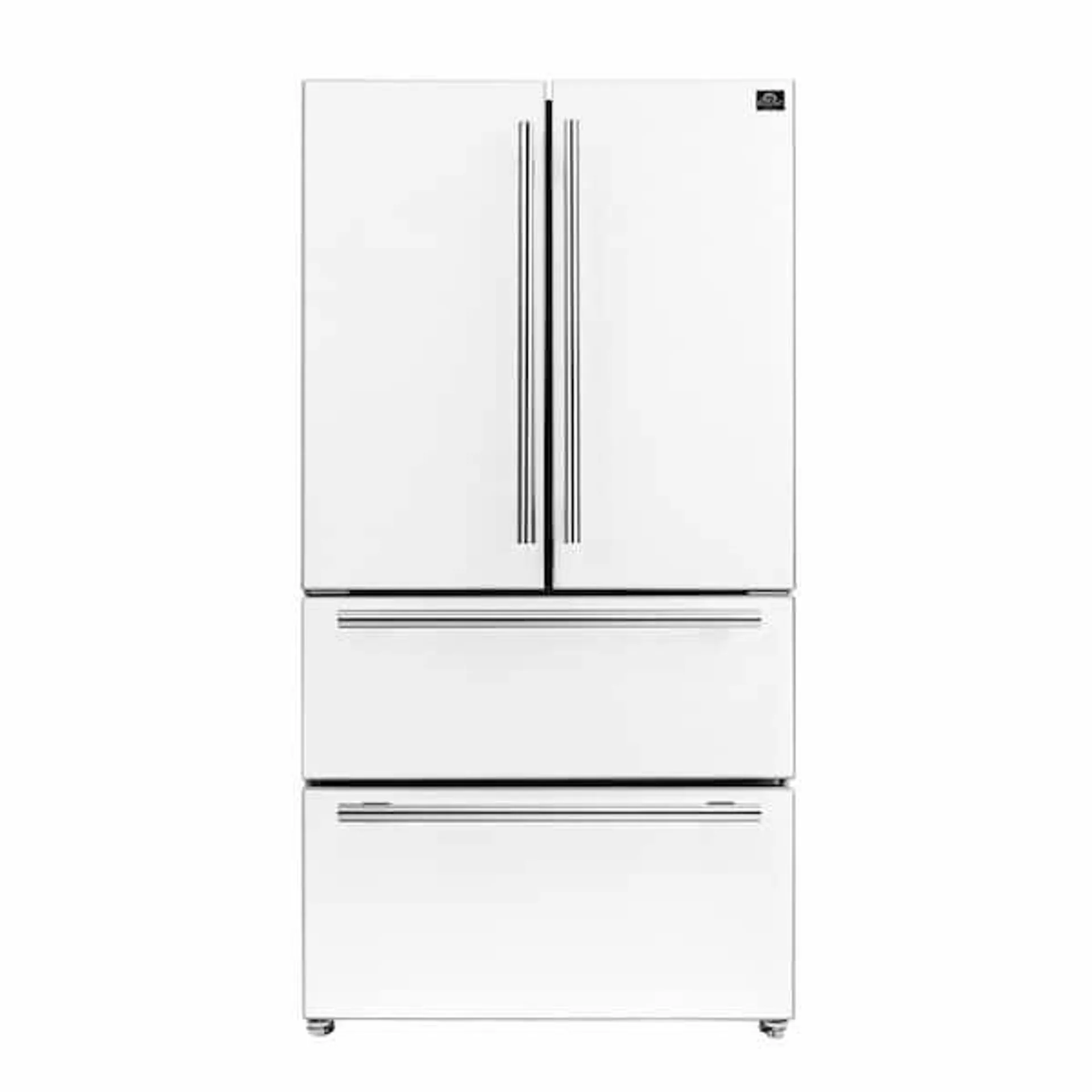 Espresso Moena 36 in. French Door Refrigerator in White, 19.2 Cu.ft