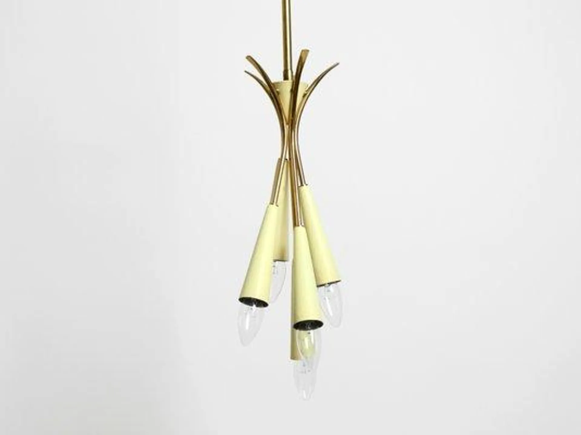 Mid-Century Modern Brass Hanging Lamp, 1950s