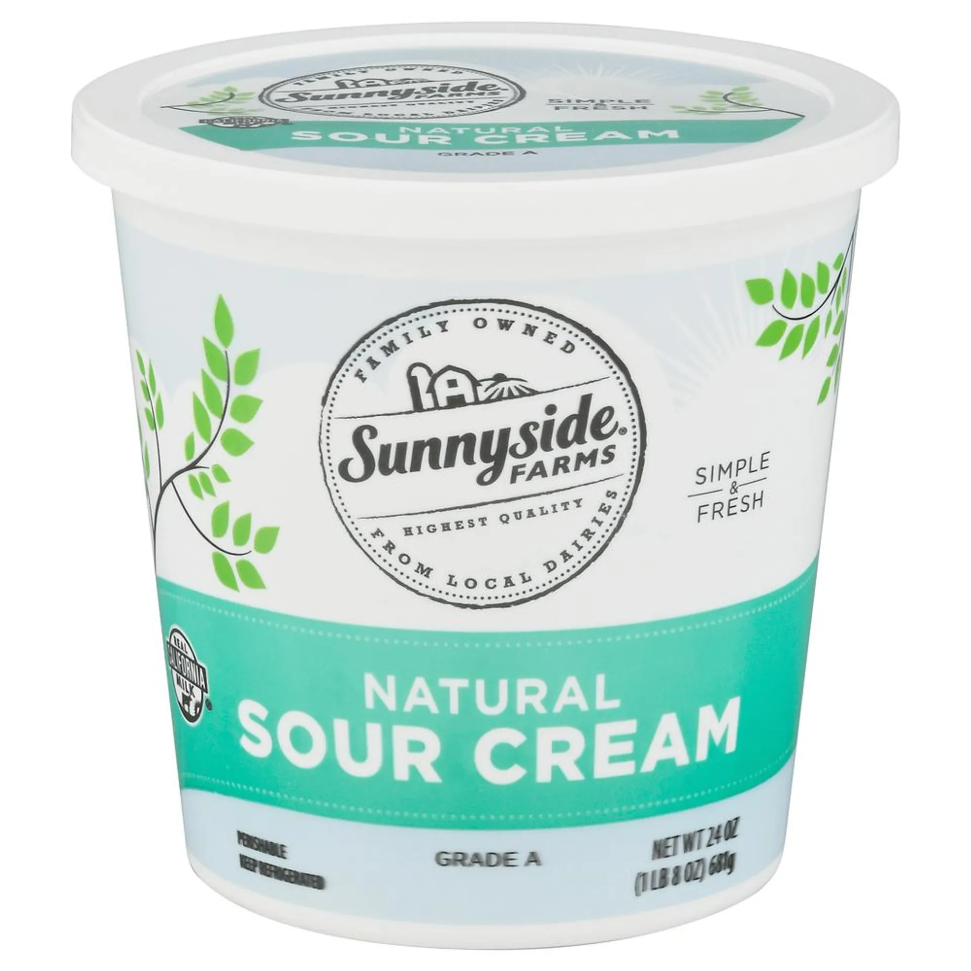 Sunnyside Farms Sour Cream, Natural