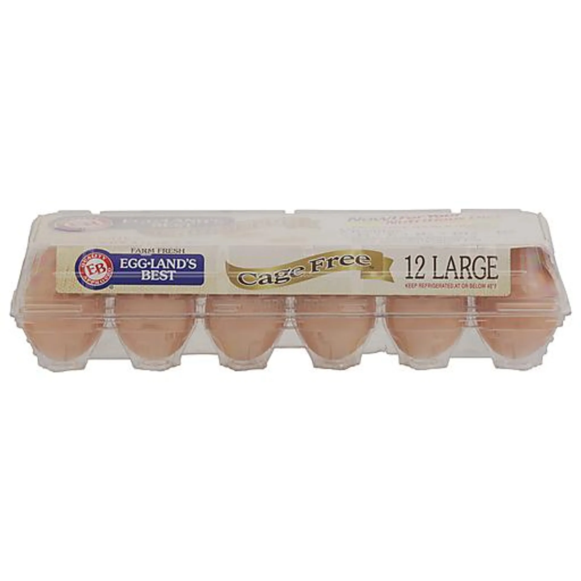 Egglands Best Cage Free Brown Large Eggs 12 ct package