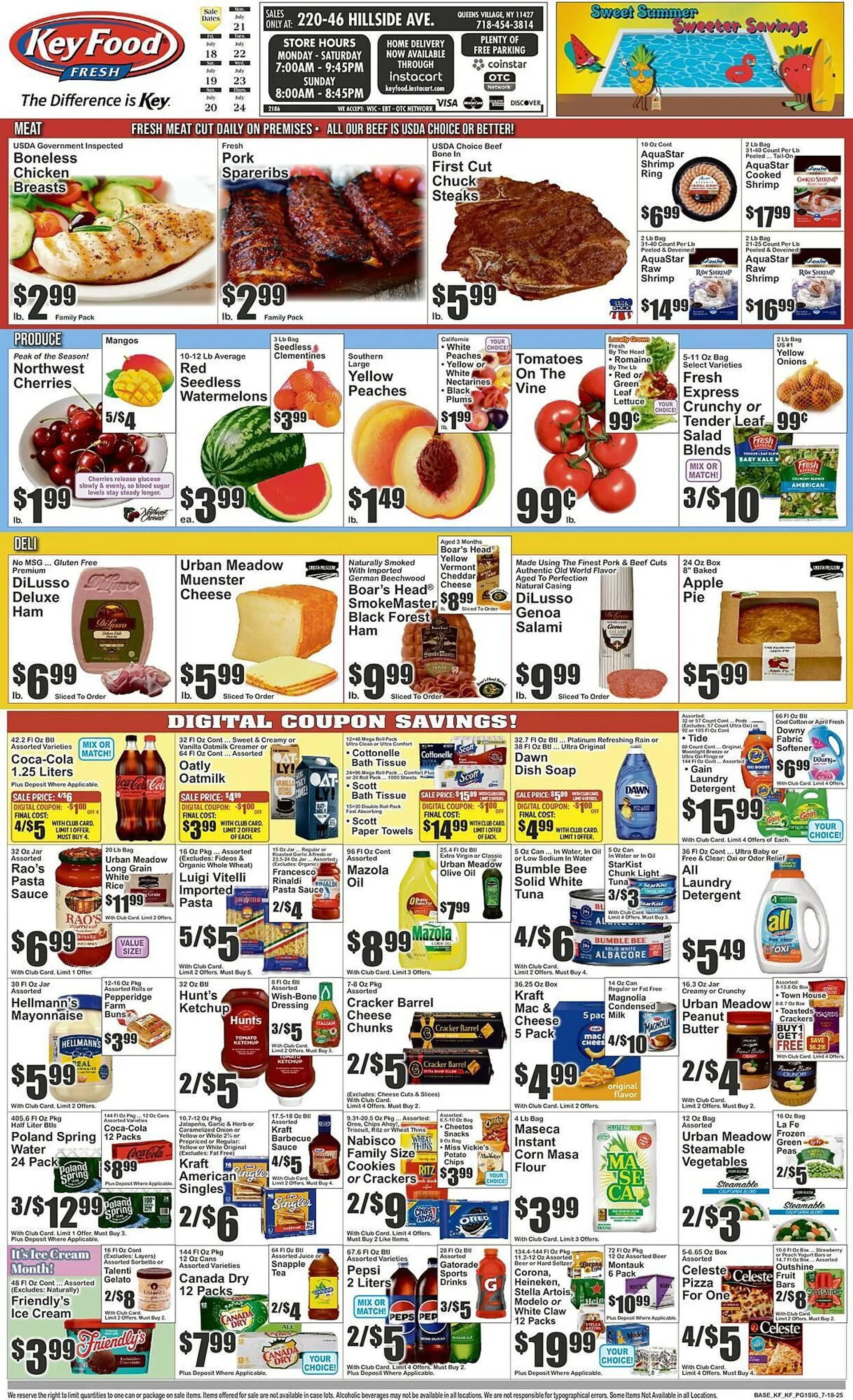 Weekly ad Key Food Weekly Ad from July 18 to July 24 2025 - Page 1