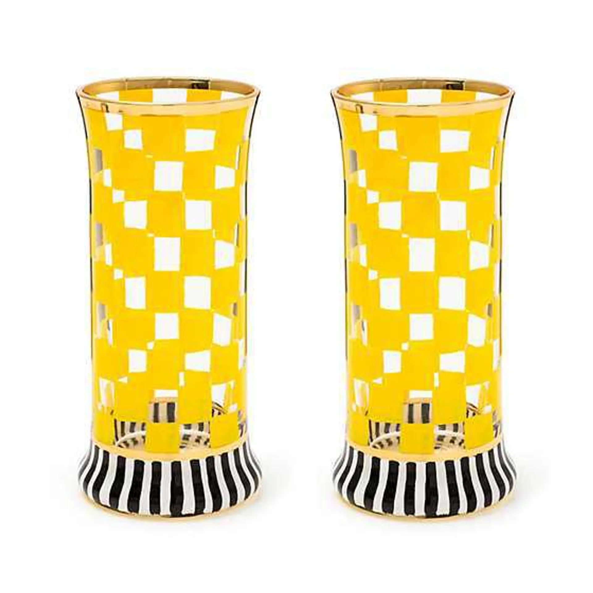 Carnival Yellow Highball Glass, Set of 2