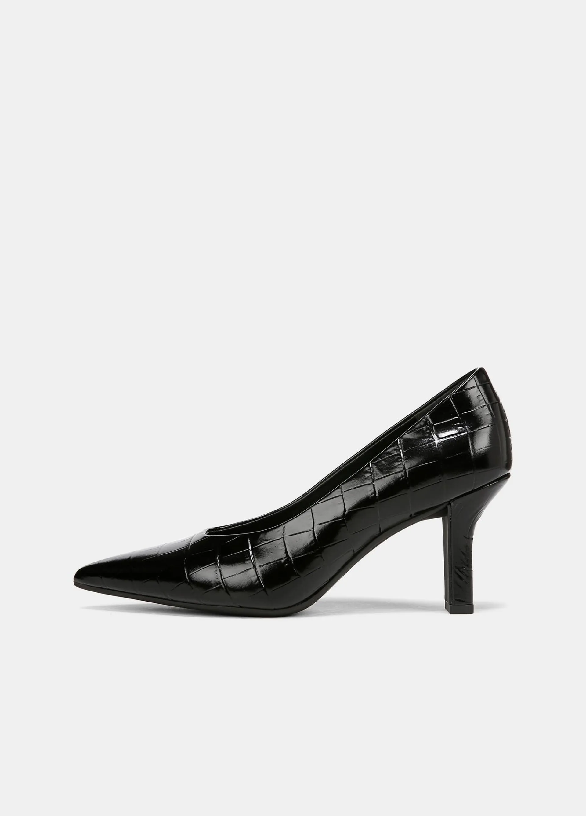 Diane Croc-Embossed Leather Pump