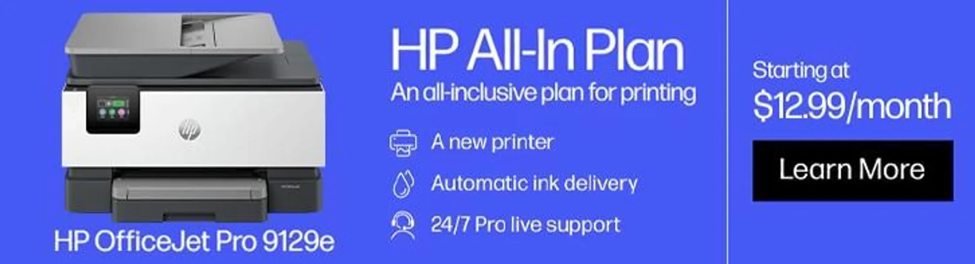 HP OfficeJet 8015e All-in-One Printer w/ bonus 6 months Instant Ink through HP+