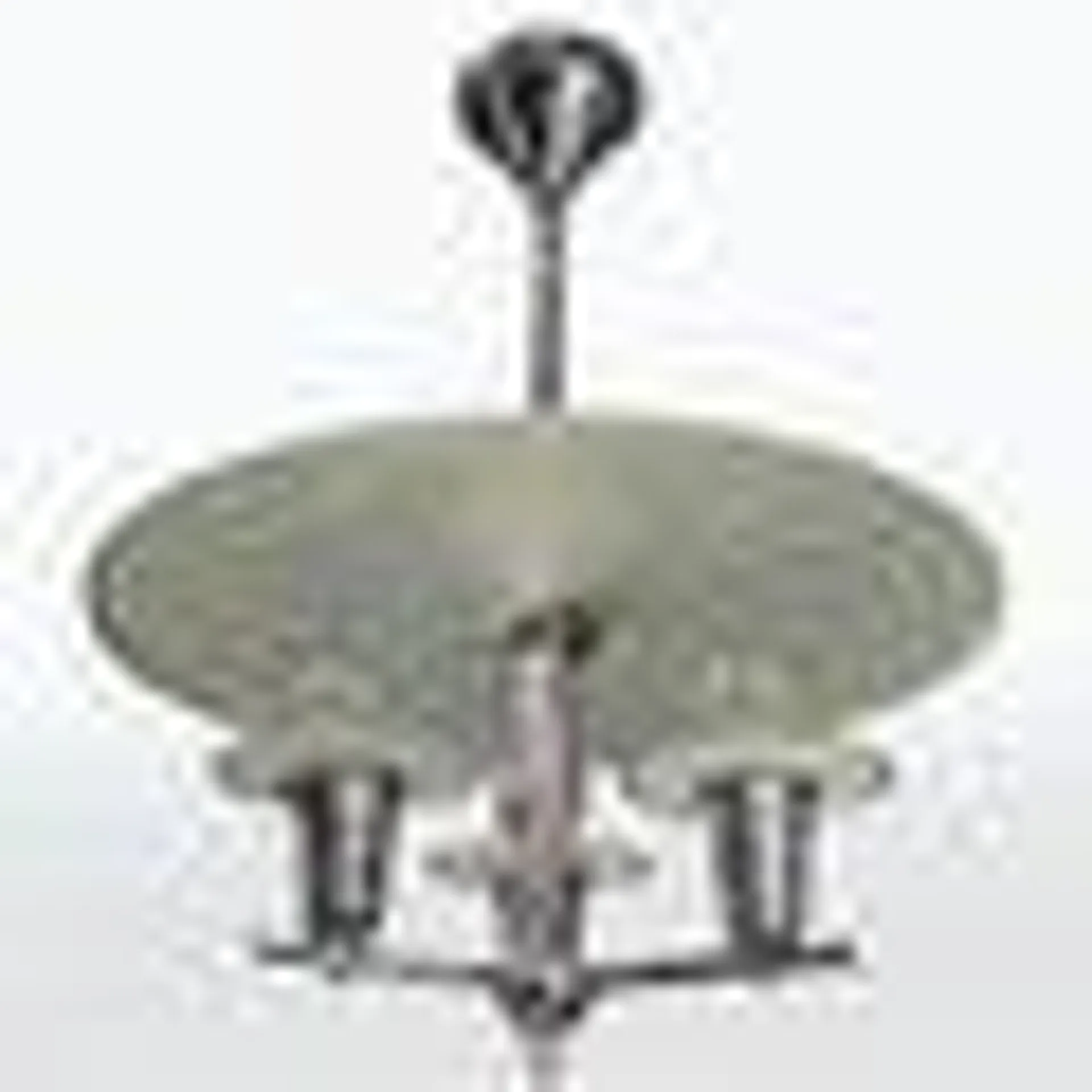 Bauhaus Chrome Chandelier with Glass, 1930s