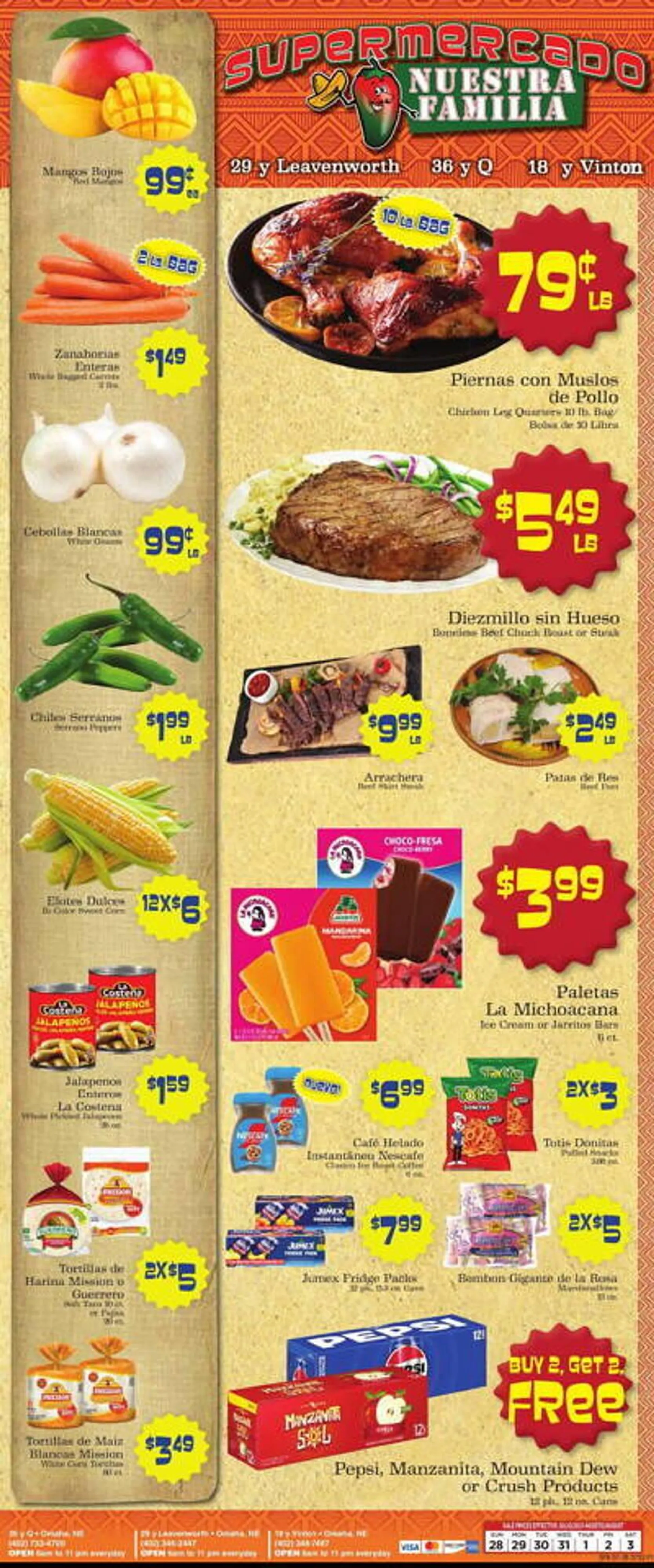 Supermercado Nuestra Familia Weekly Ad - 1