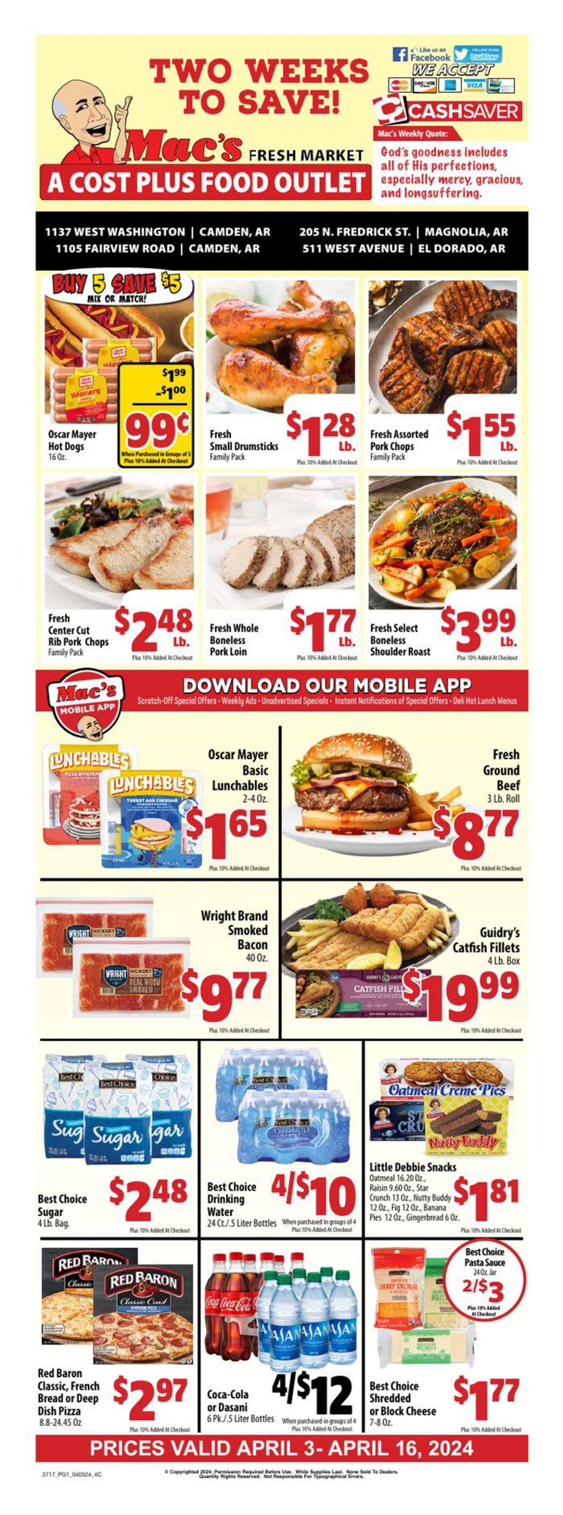 Weekly ad Two Weeks To Save from April 4 to April 16 2024 - Page 1