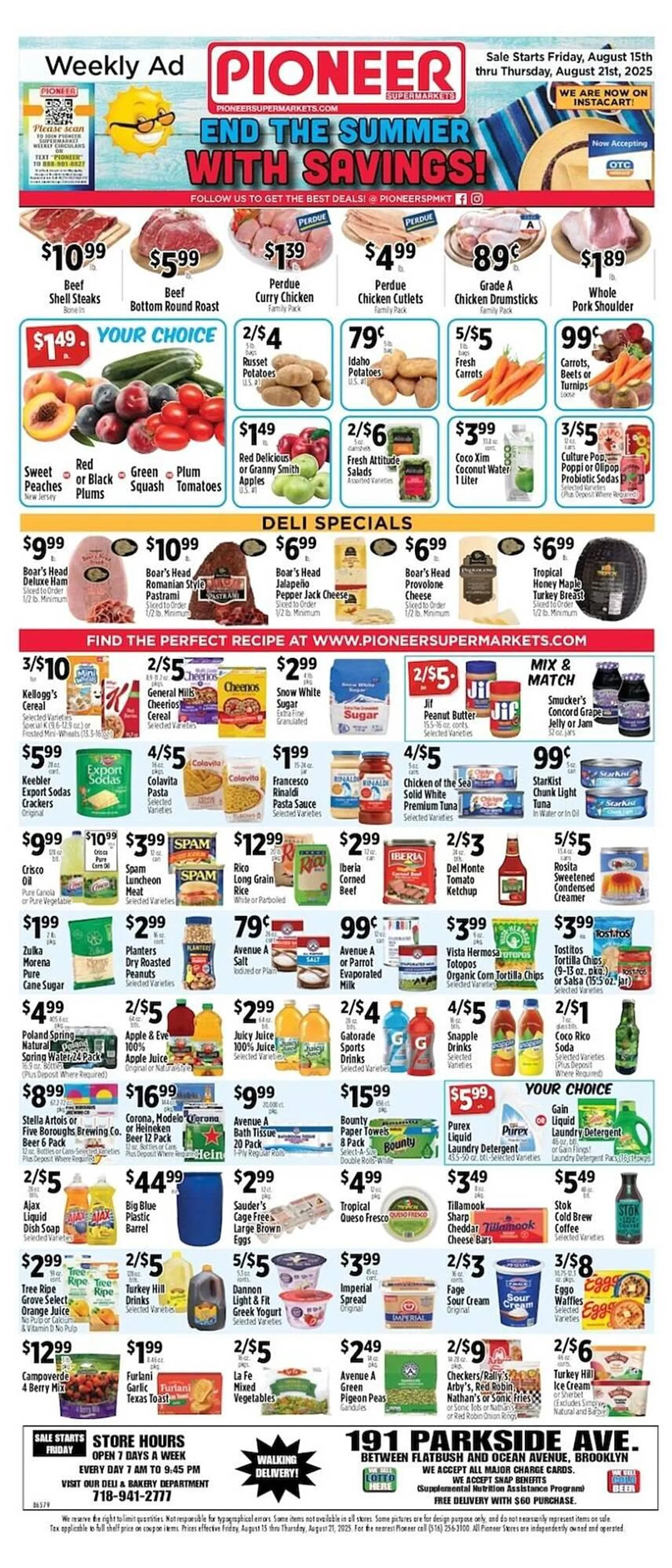 Weekly ad Pioneer Supermarkets Weekly Ad from August 15 to August 21 2025 - Page 1