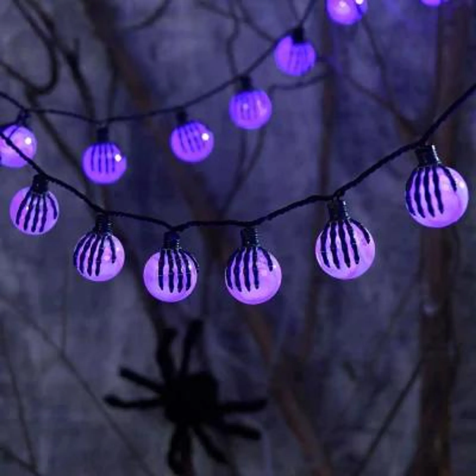 Member's Mark 20ct Spooky 8-Function LED G50 Lights, 7.5' Lighted Length