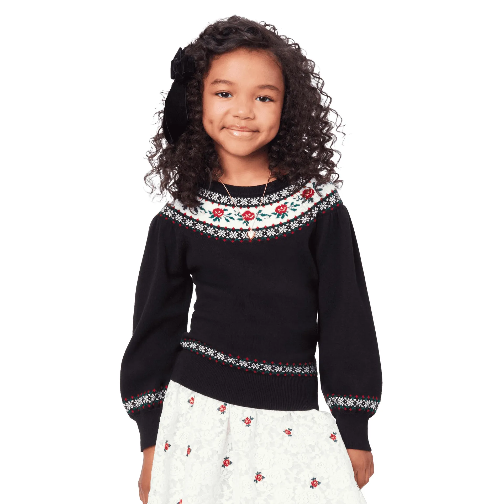 American Girl® x Janie and Jack Rose Fair Isle Sweater for Girls