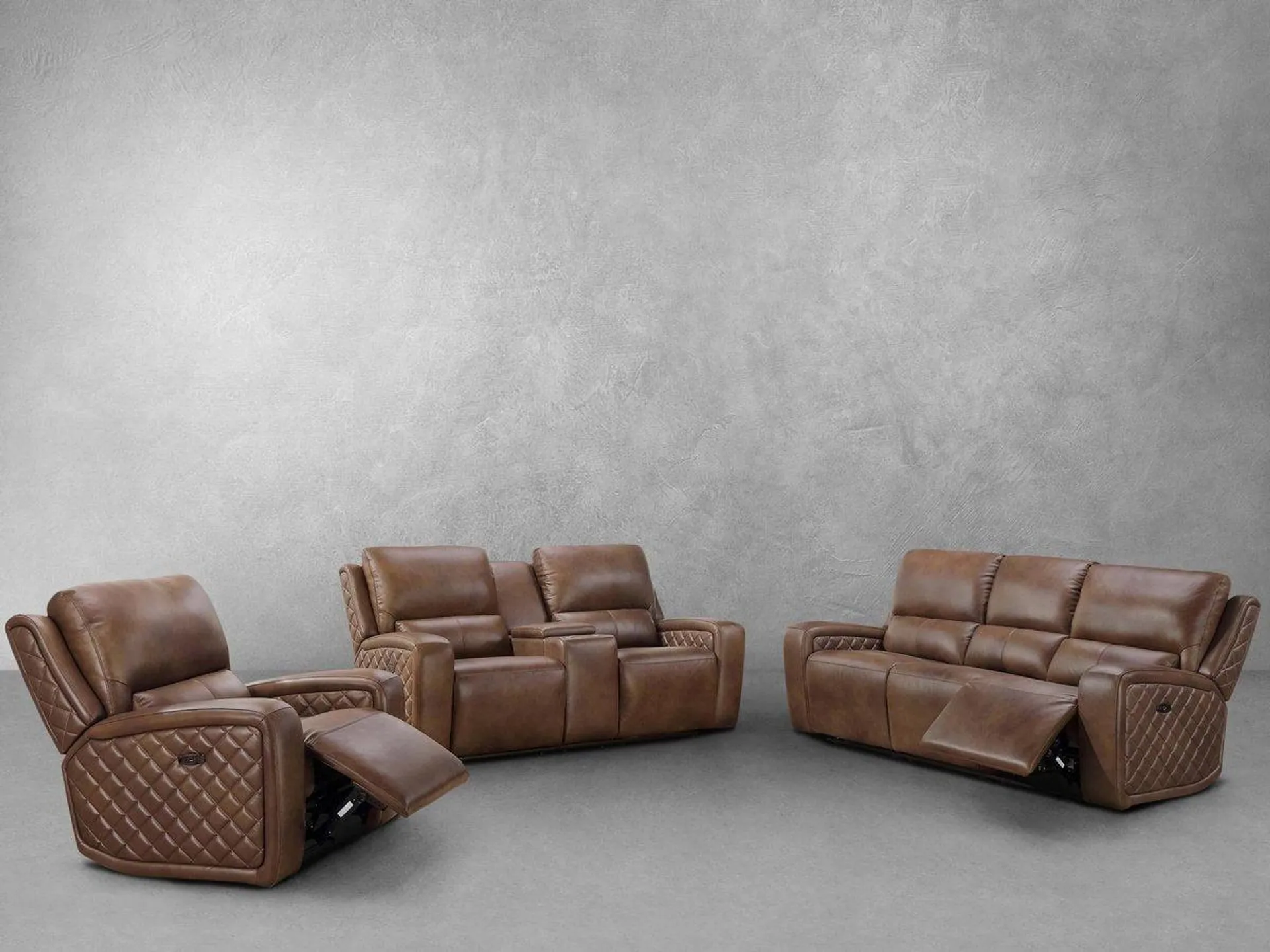 Raymond 3-pc Leather Power Reclining Set