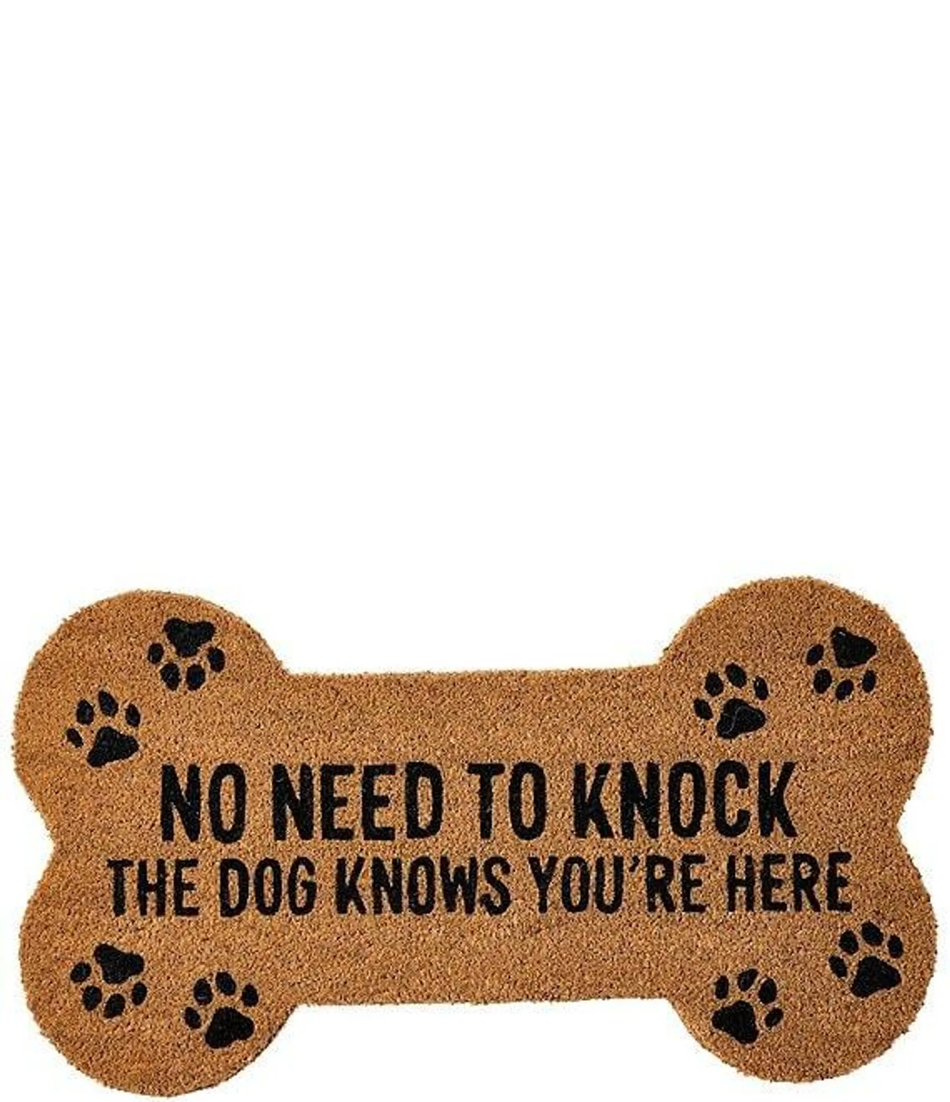 No Need To Knock Bone Shaped Coir Door Mat