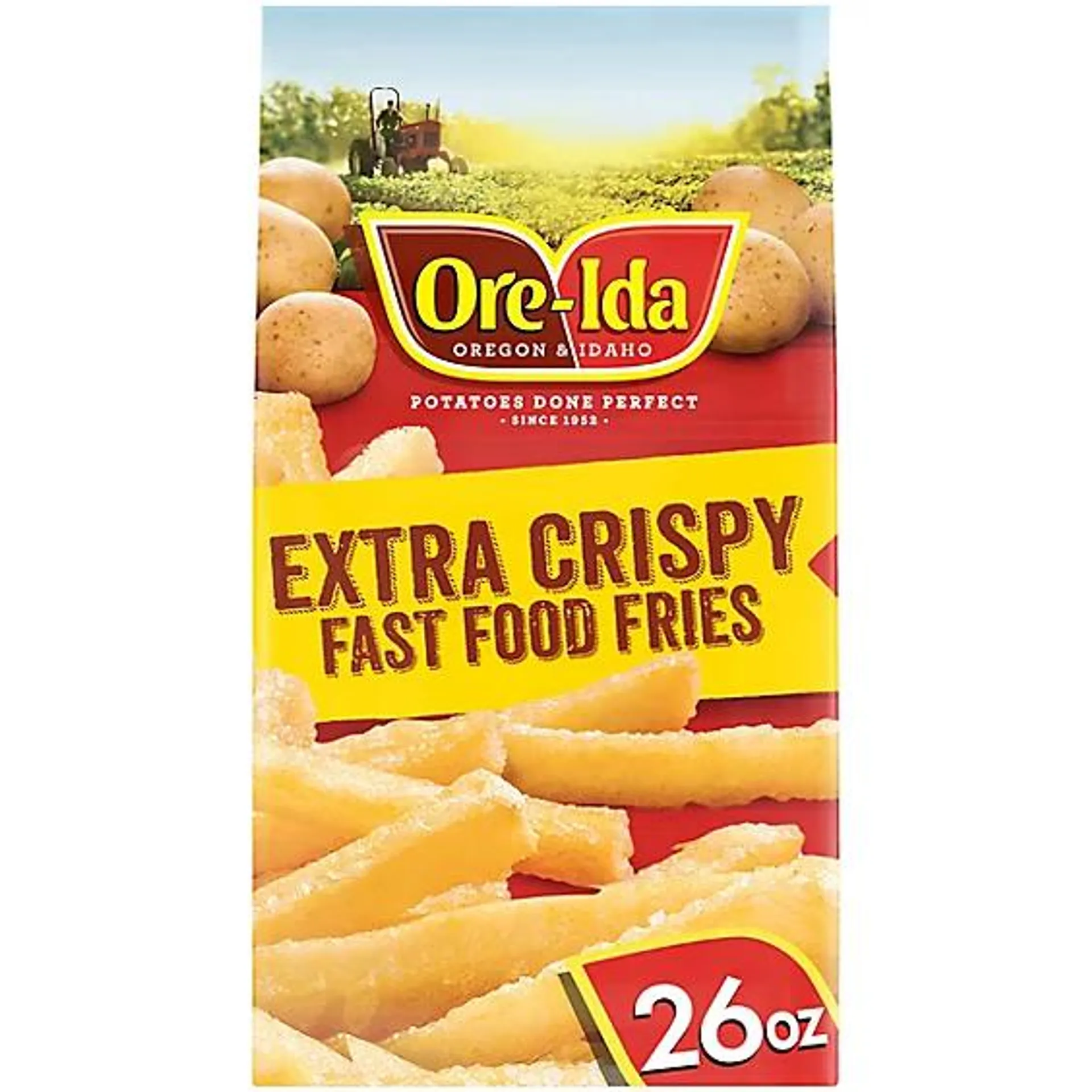 Ore-Ida Extra Crispy Fast Food French Fries Fried Frozen Potatoes Bag - 26 Oz