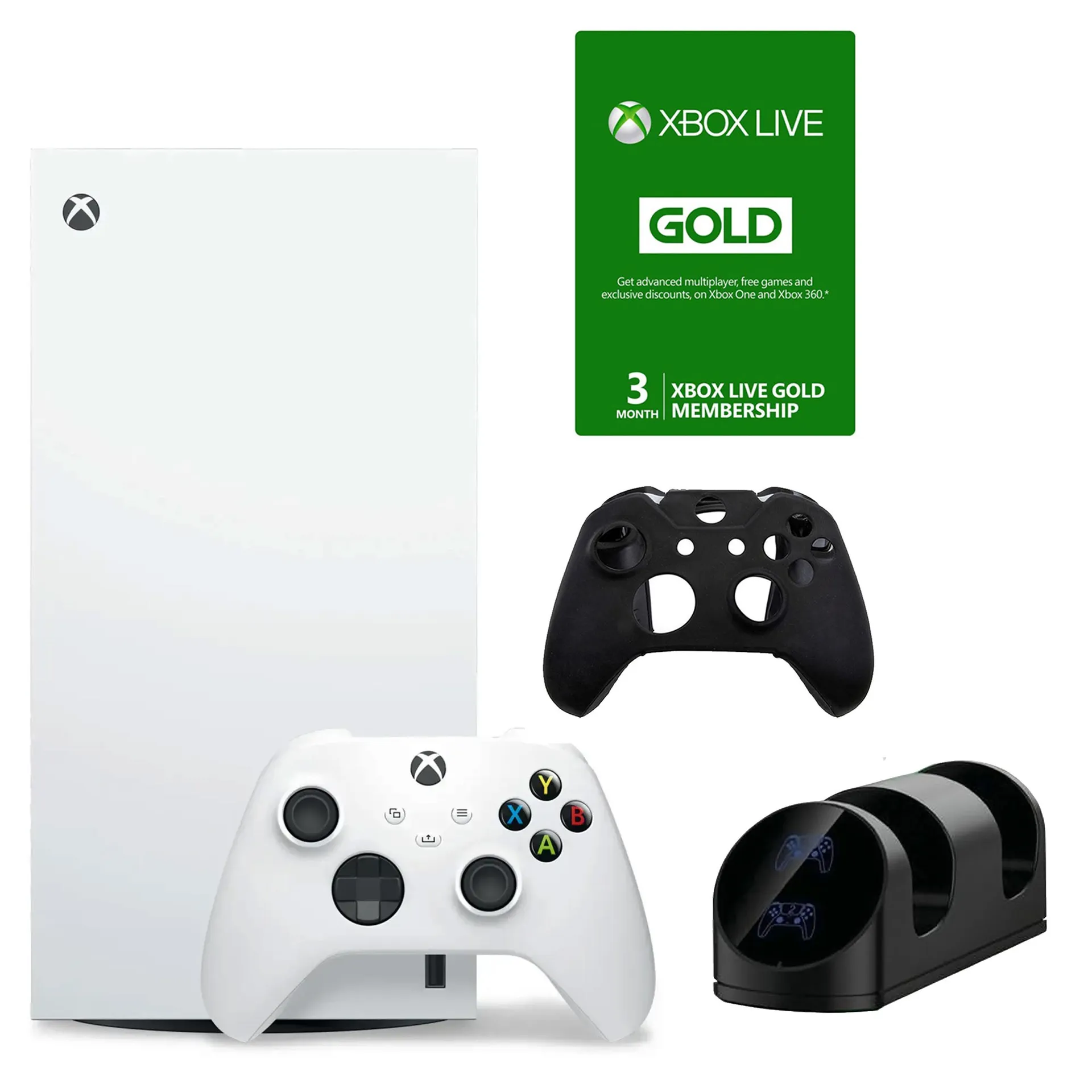 Microsoft Xbox Series X Digital White Console with Accessories & 3 Month Live