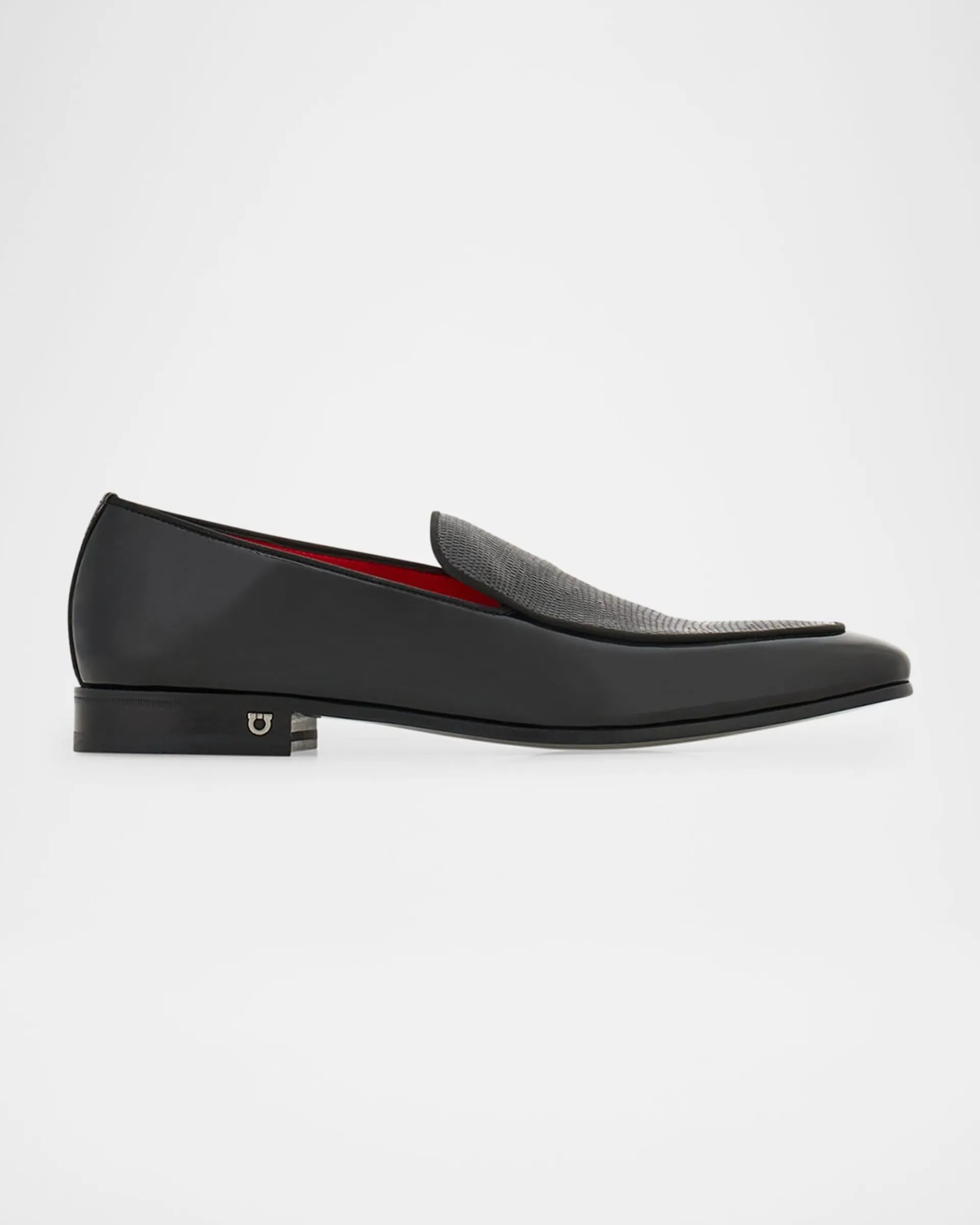 Men's Bloom Lizard-Effect Leather Loafers