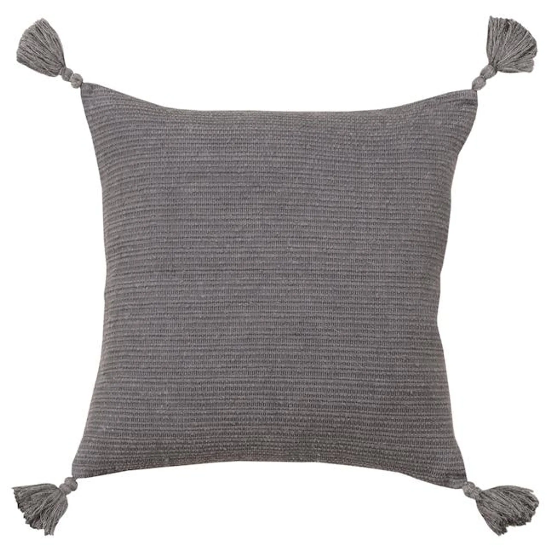 Rizzy Home 20-in x 20-in Gray Indoor Decorative Pillow