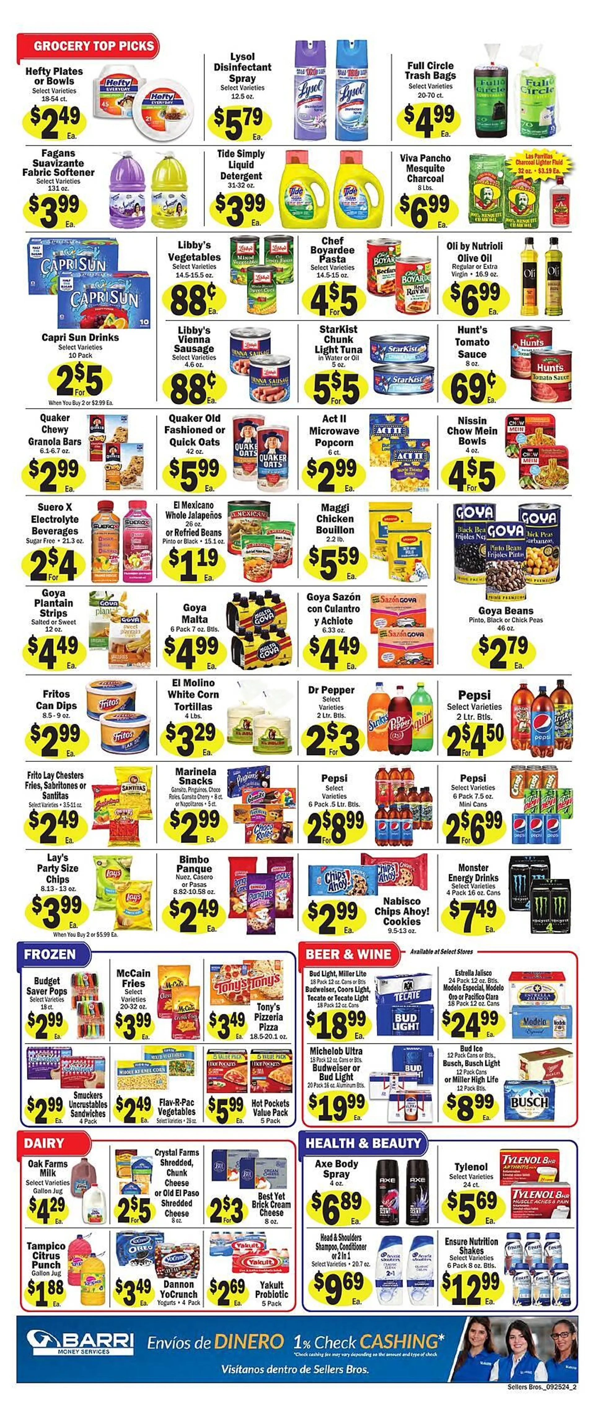 Weekly ad Sellers Bros Weekly Ad from September 25 to October 1 2024 - Page 2