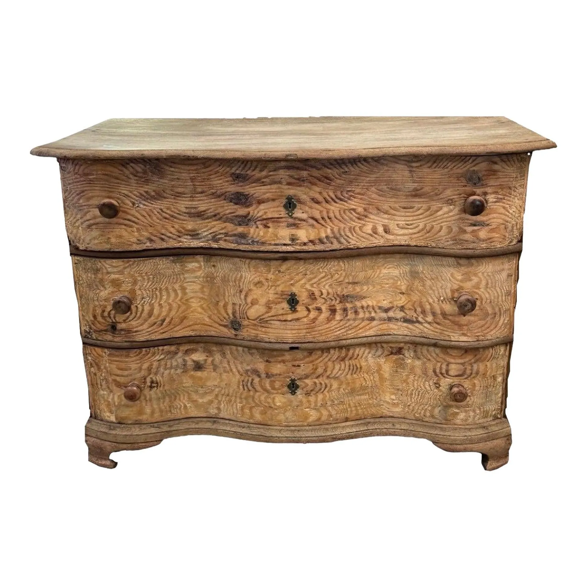 19th C Stripped Commode