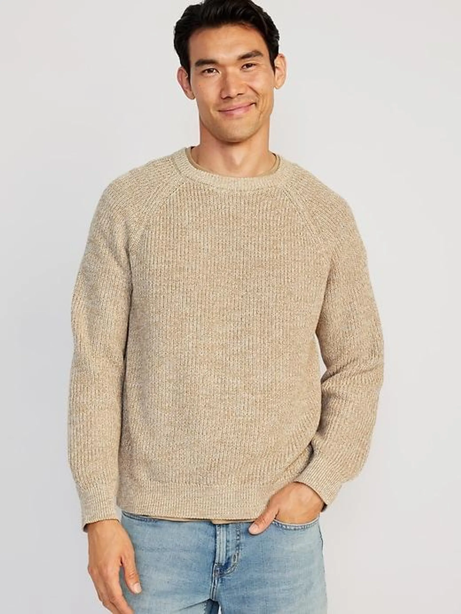 Crew-Neck Raglan Sweater