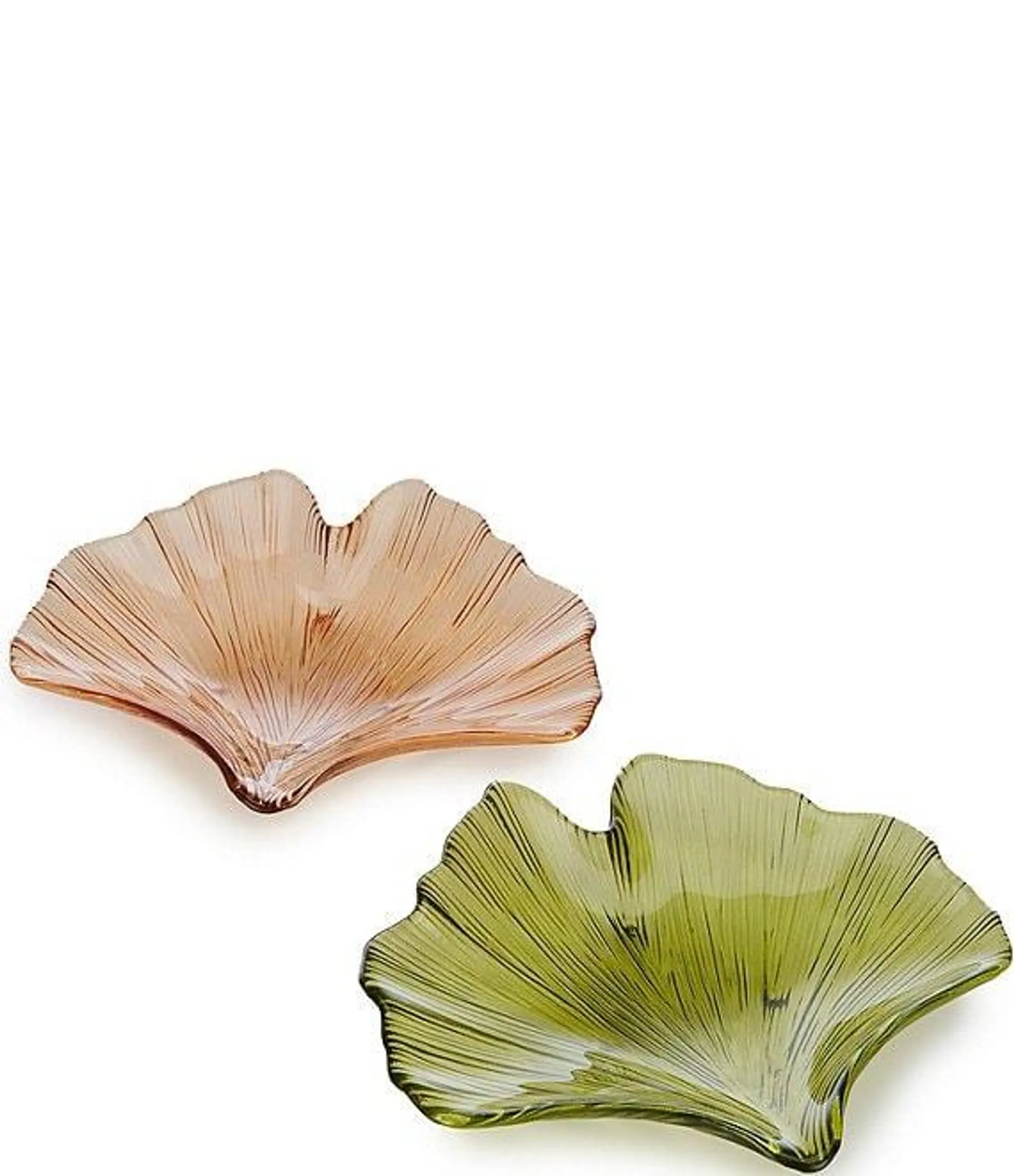 Festive Fall Collection Gingko Leaf Trinket Tray Set