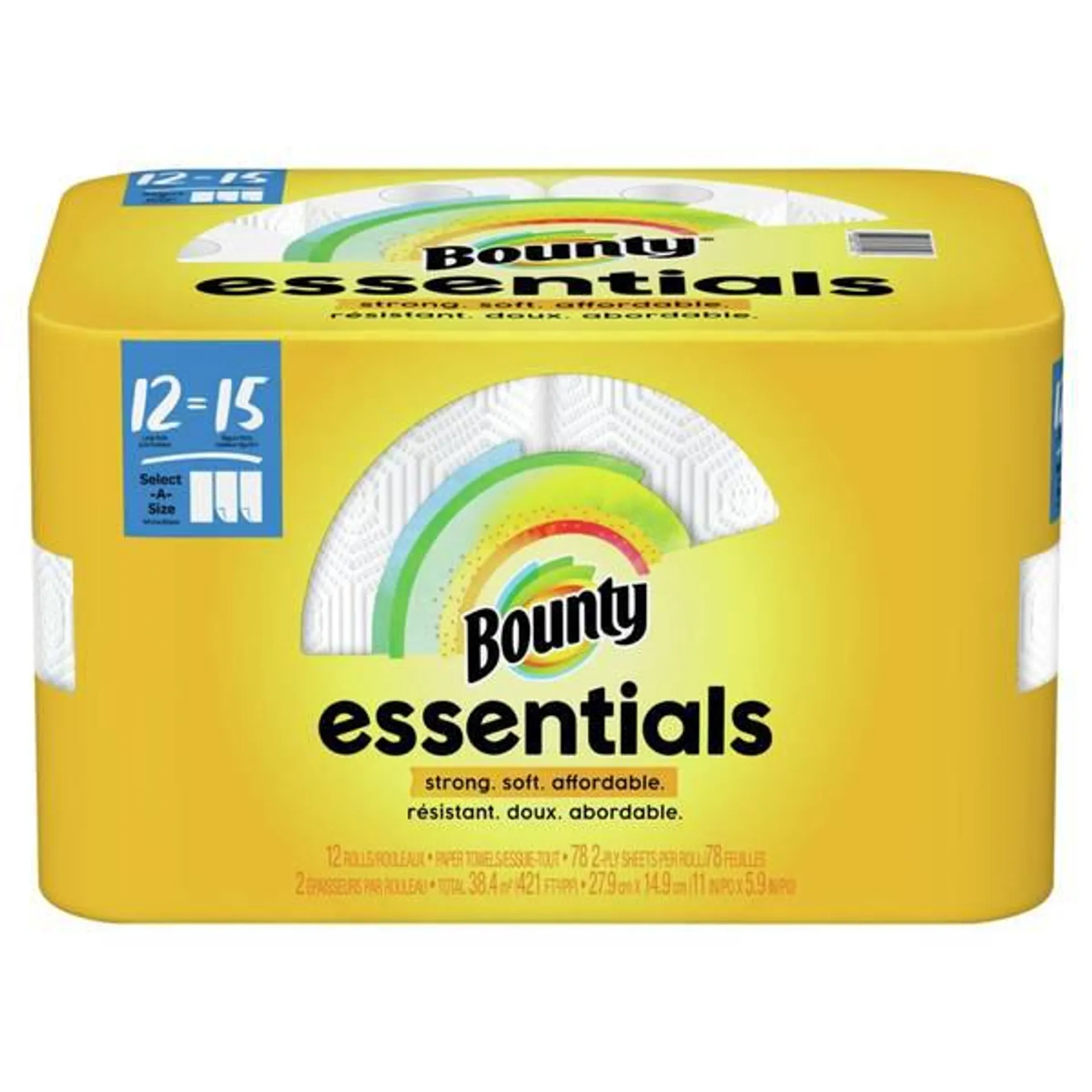 12-Pack Essentials Large Roll Paper Towel