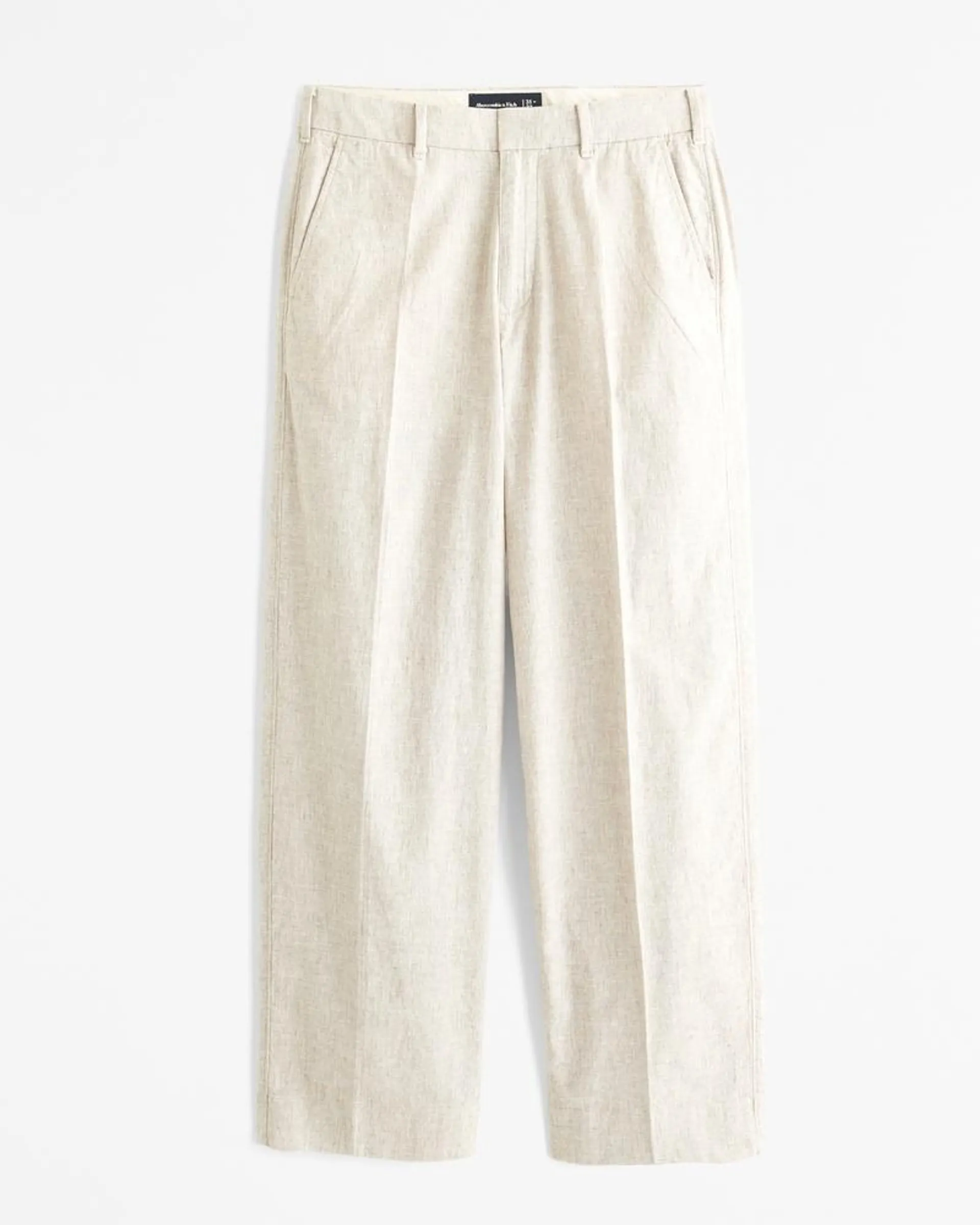 Baggy Linen-Blend Trouser