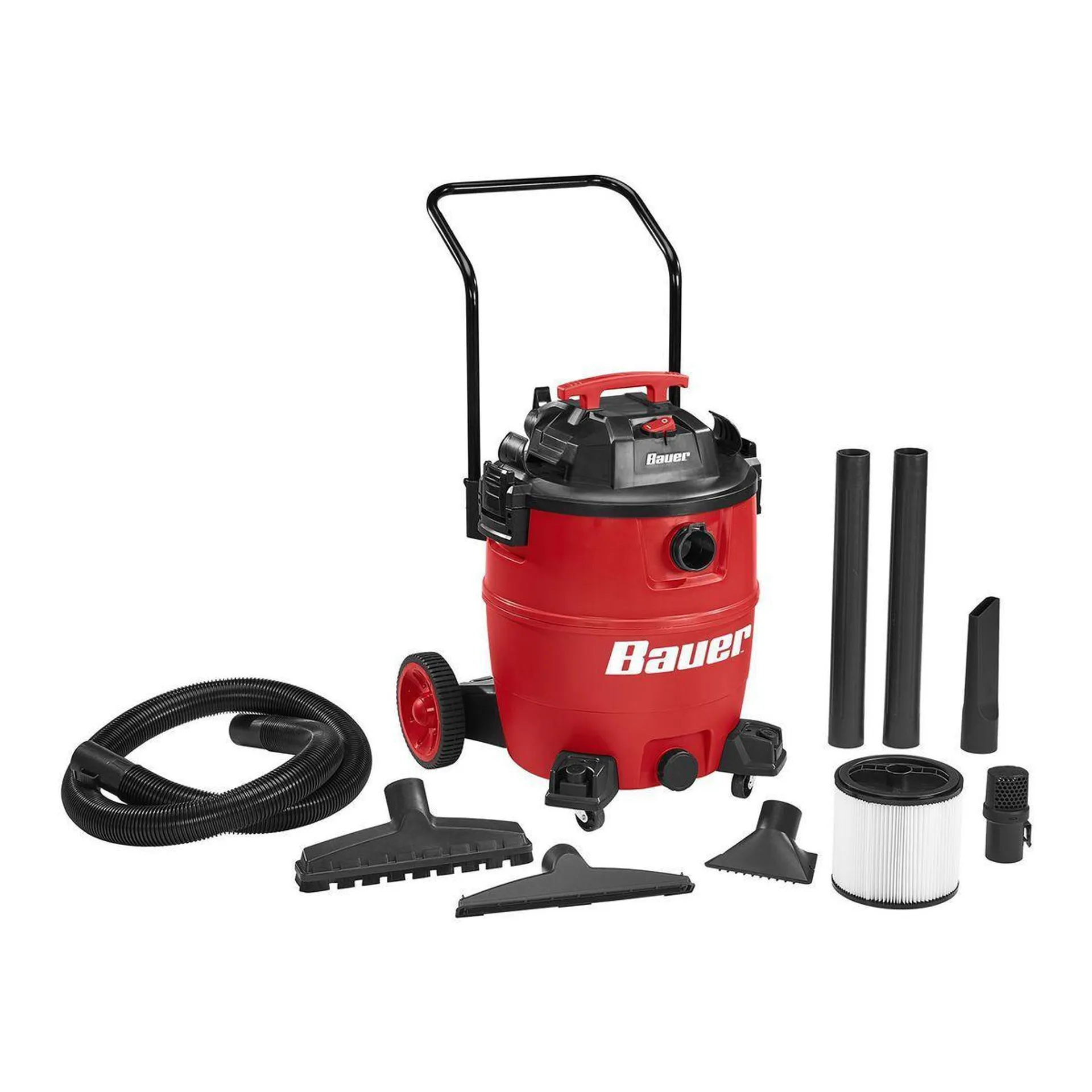 BAUER 16 Gallon Wet/Dry Vacuum with Cart