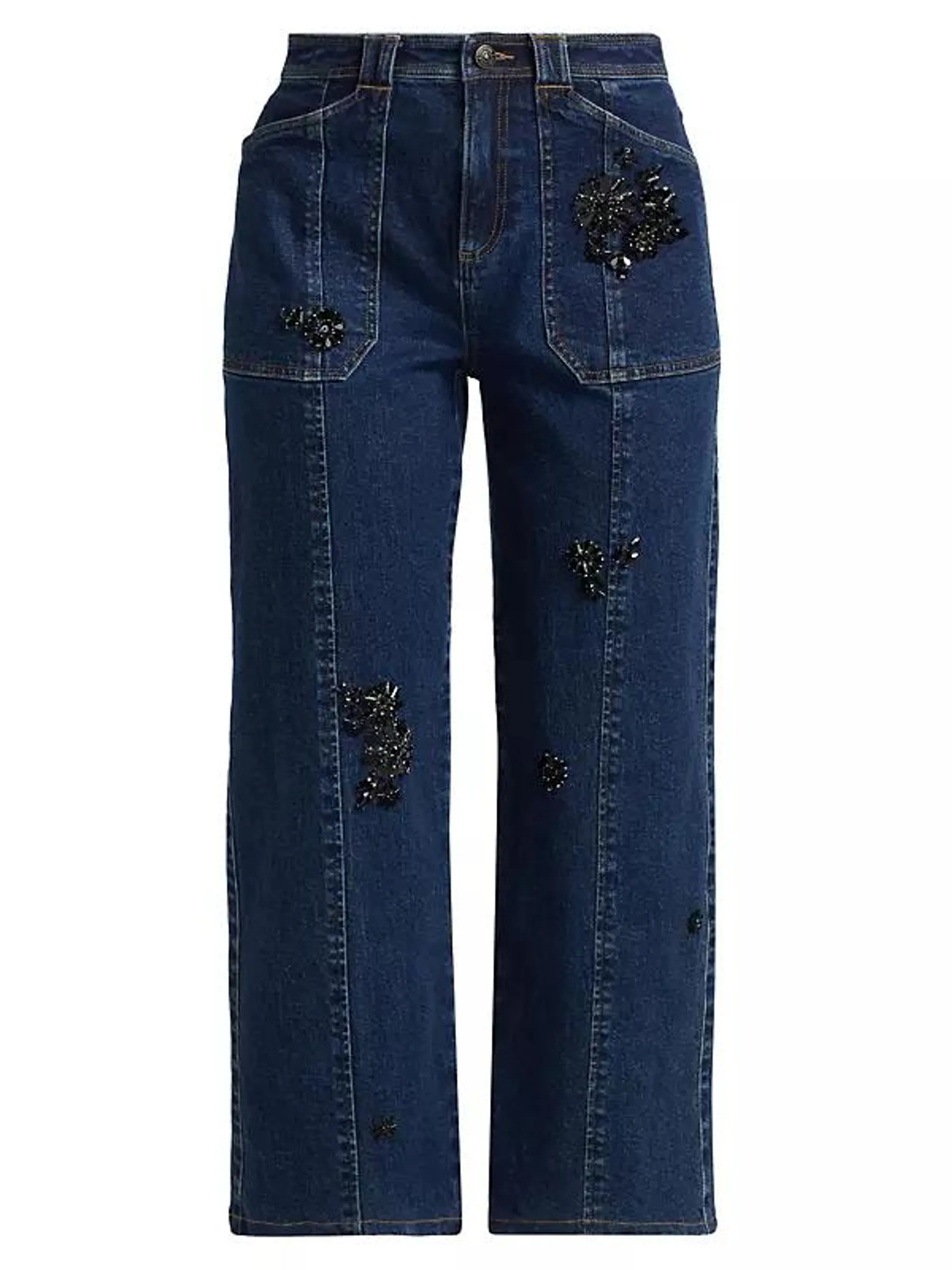 Andy Embellished Crop Jeans