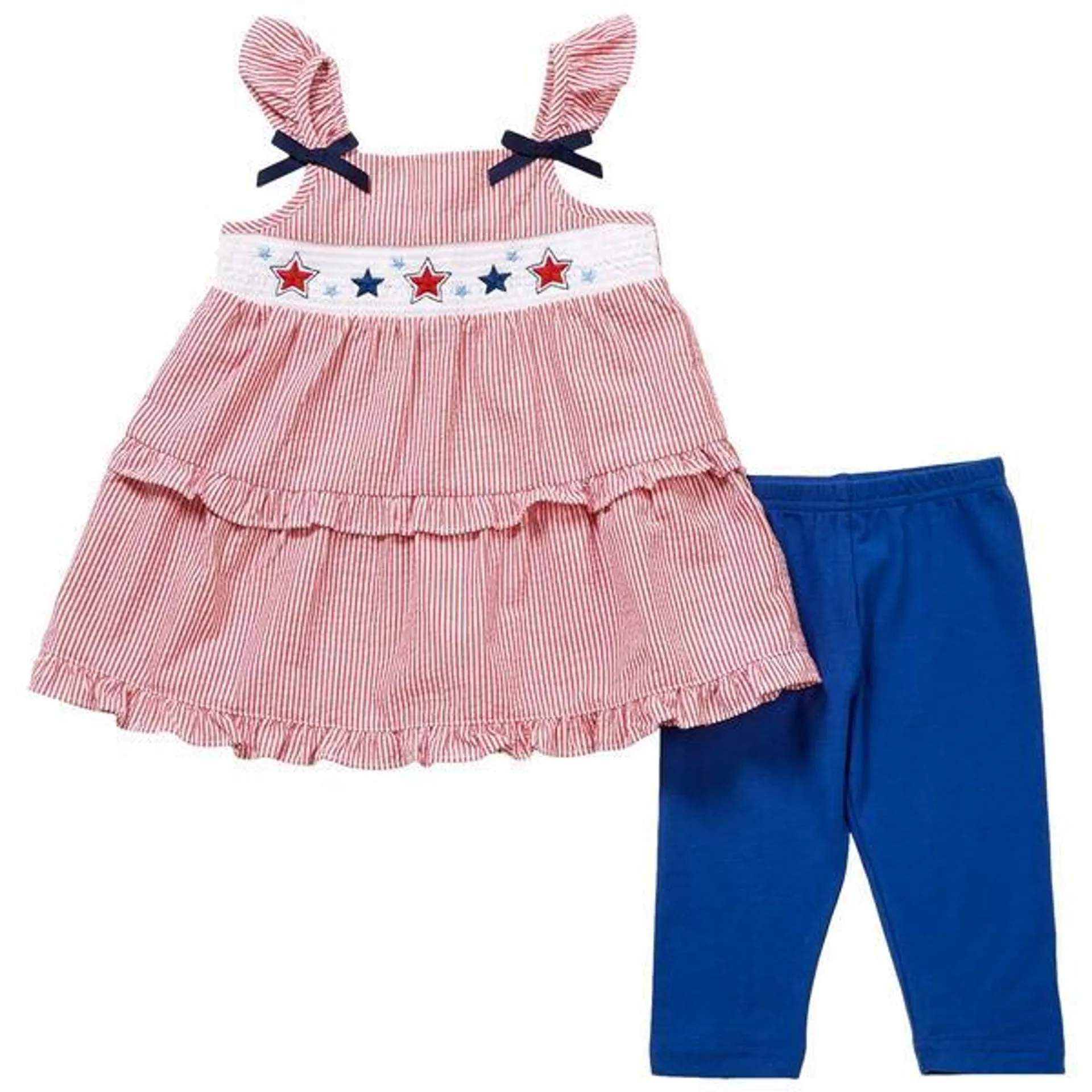 Baby Girl (12-24M) Good Lad July 4th Top & Leggings Set