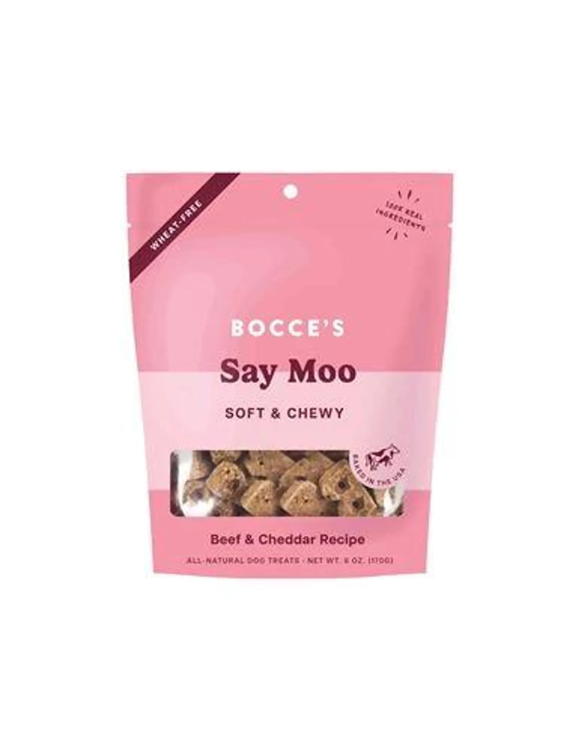Bocces Bakery Say Moo Biscuits Dog Treats, 5 Ounces