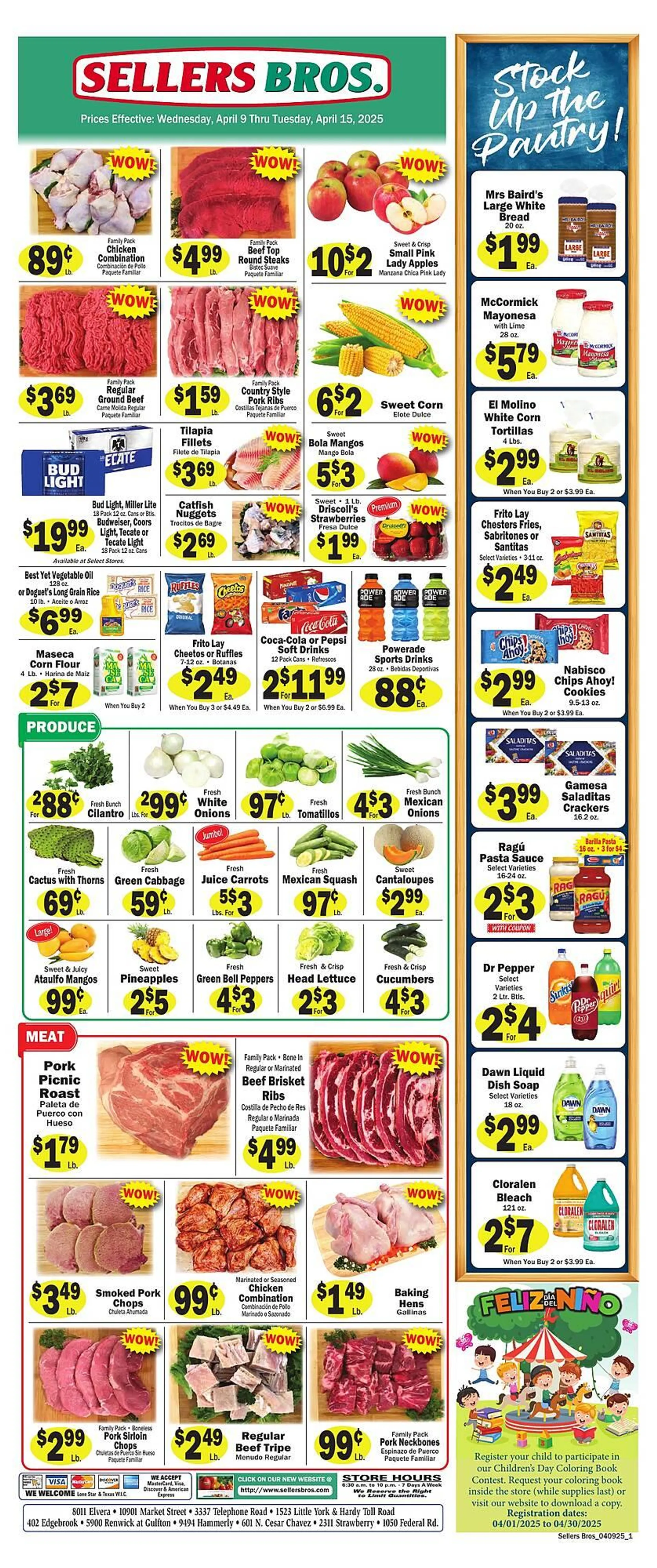 Sellers Bros Weekly Ad - 1