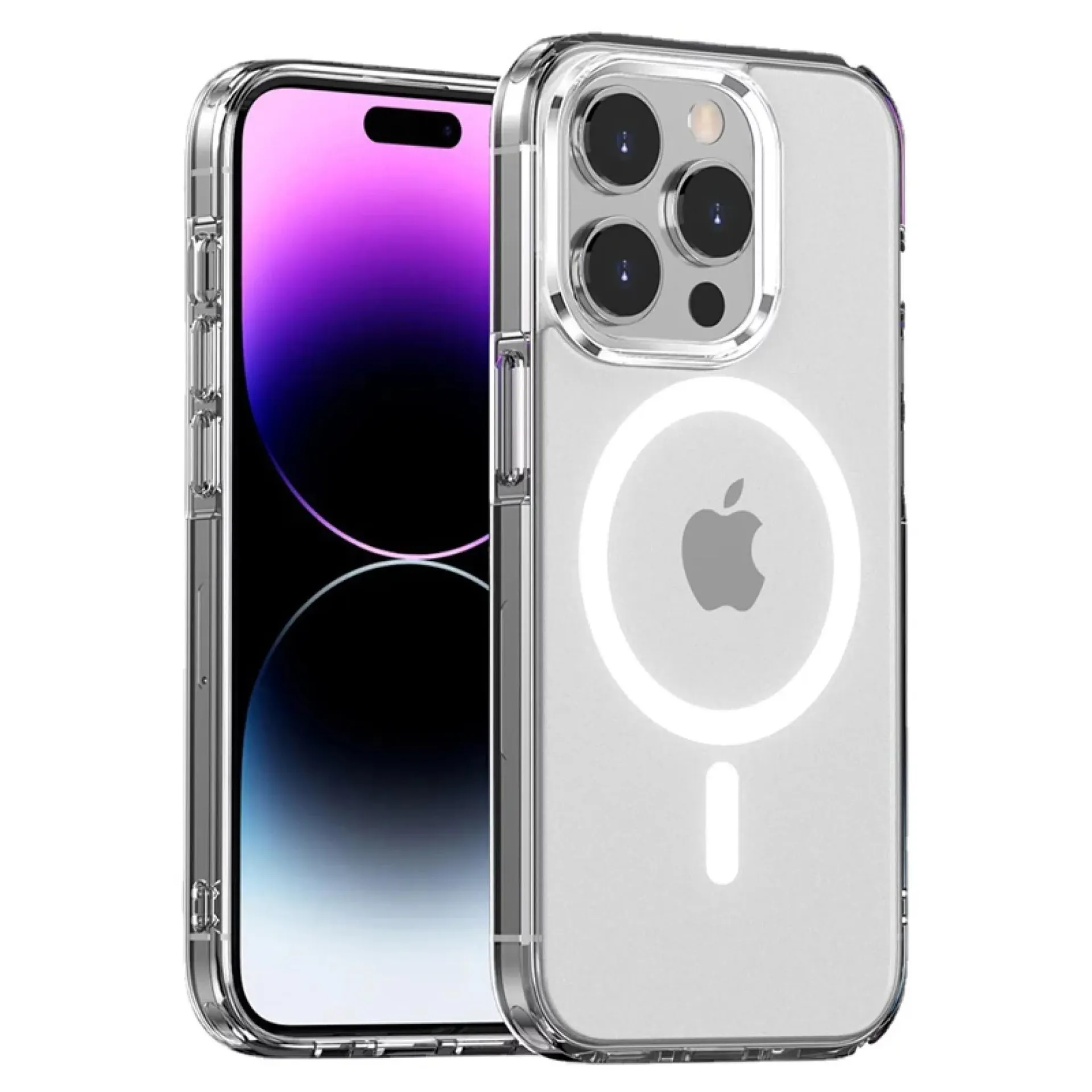 Funda transparente para iPhone 11, 12, 13, 14, 15 Pro Max, funda magnética de carga inalámbrica Magsafe, funda Magsafe 7, 8, XR, XsMax