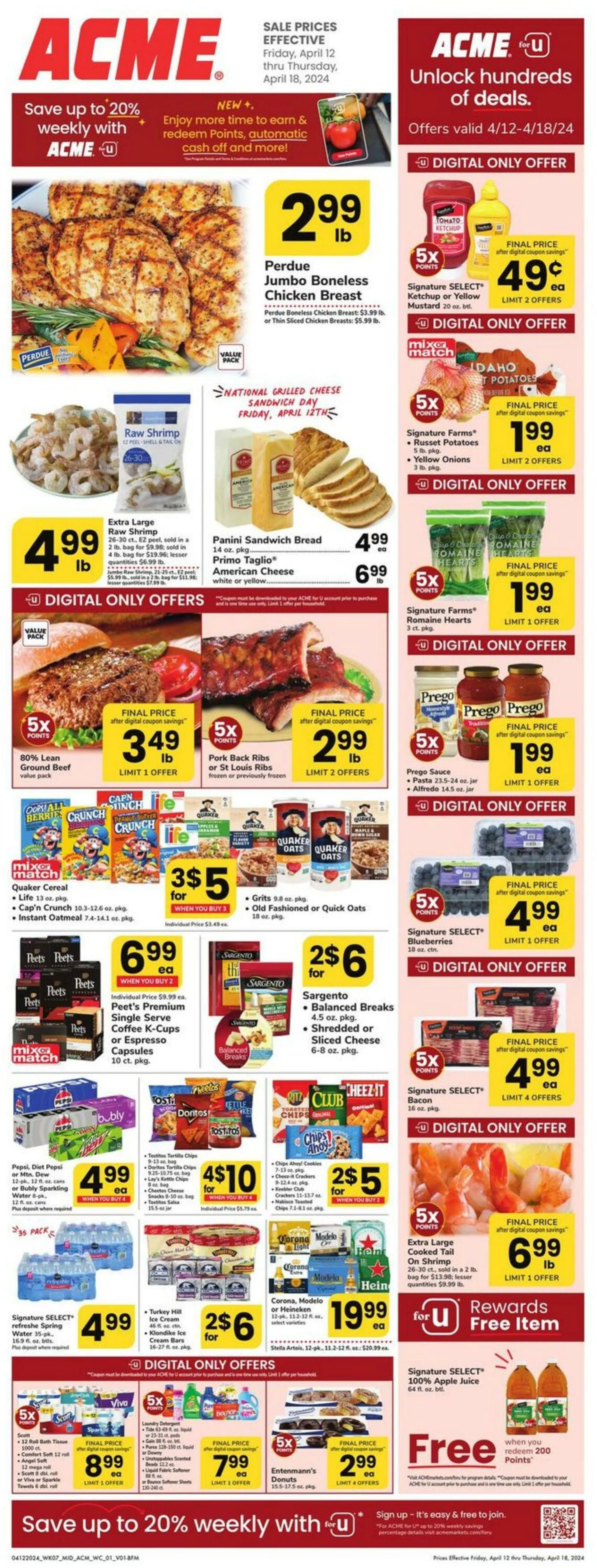 Weekly ad Acme Current weekly ad from April 12 to April 18 2024 - Page 1