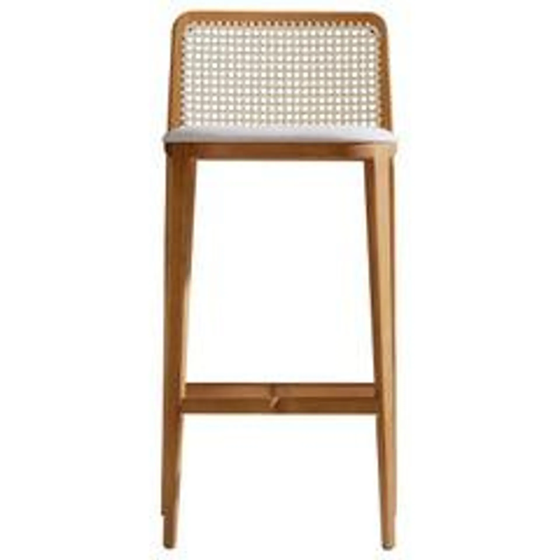 Minimal Style, Solid Wood Stool, Textiles or Leather Seatings, Caning Backboard