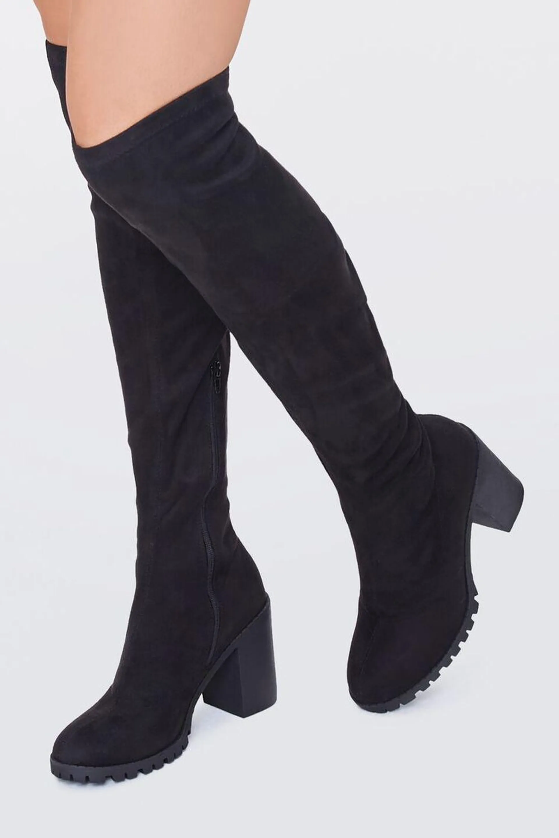 Faux Suede Over-the-Knee Boots