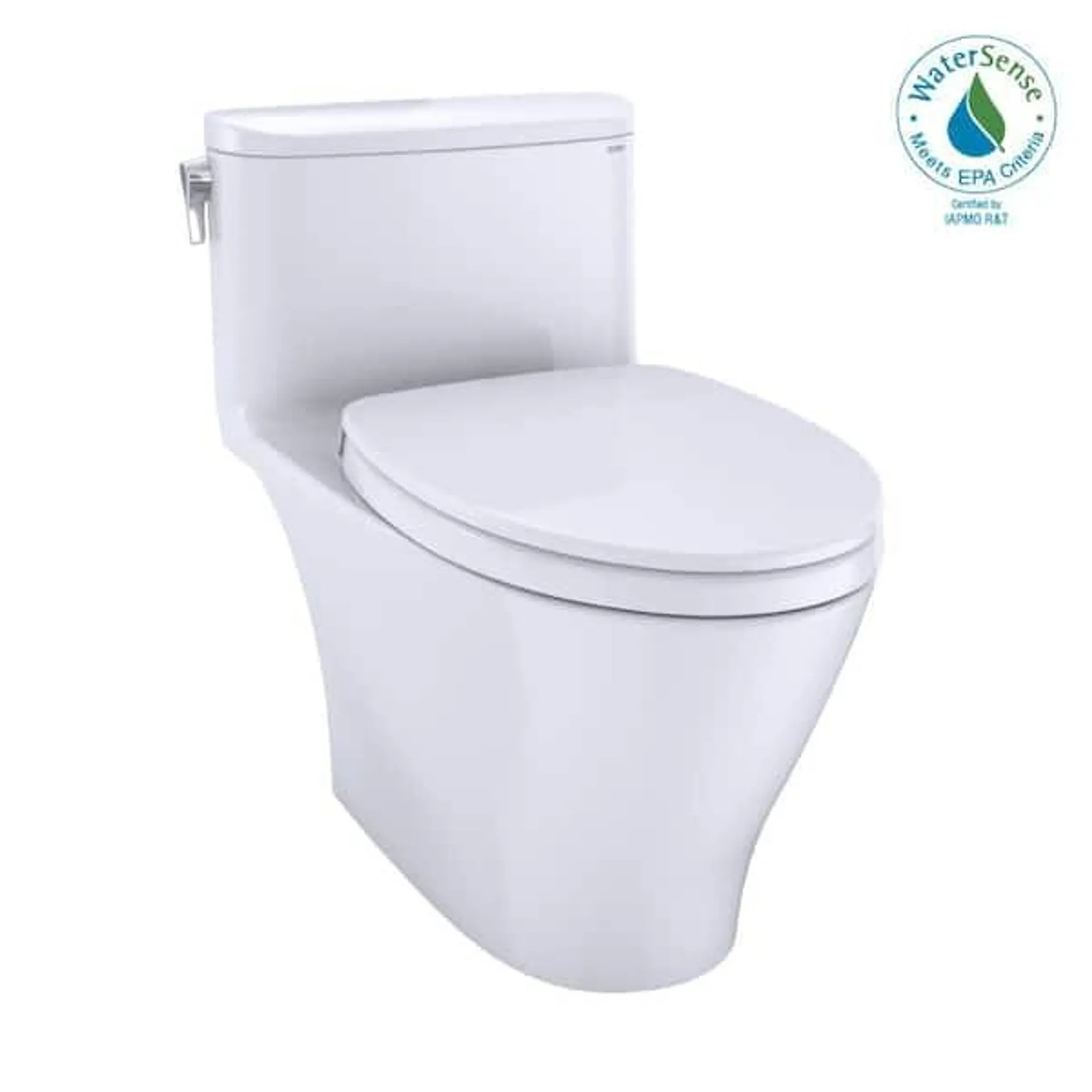 Nexus 12 in. Rough In One-Piece 1.28 GPF Single Flush Elongated Toilet with CEFIONTECT in Cotton White, Seat Included