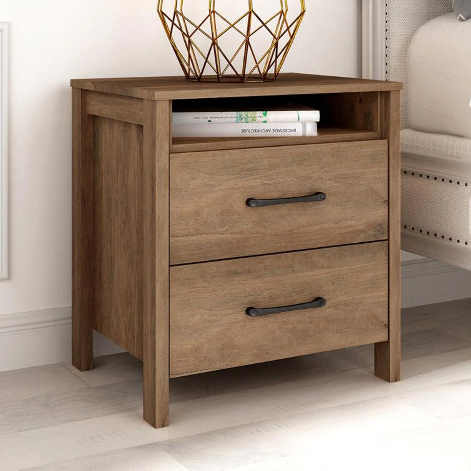 Chivonne 22.7" 2 Drawer Nightstand