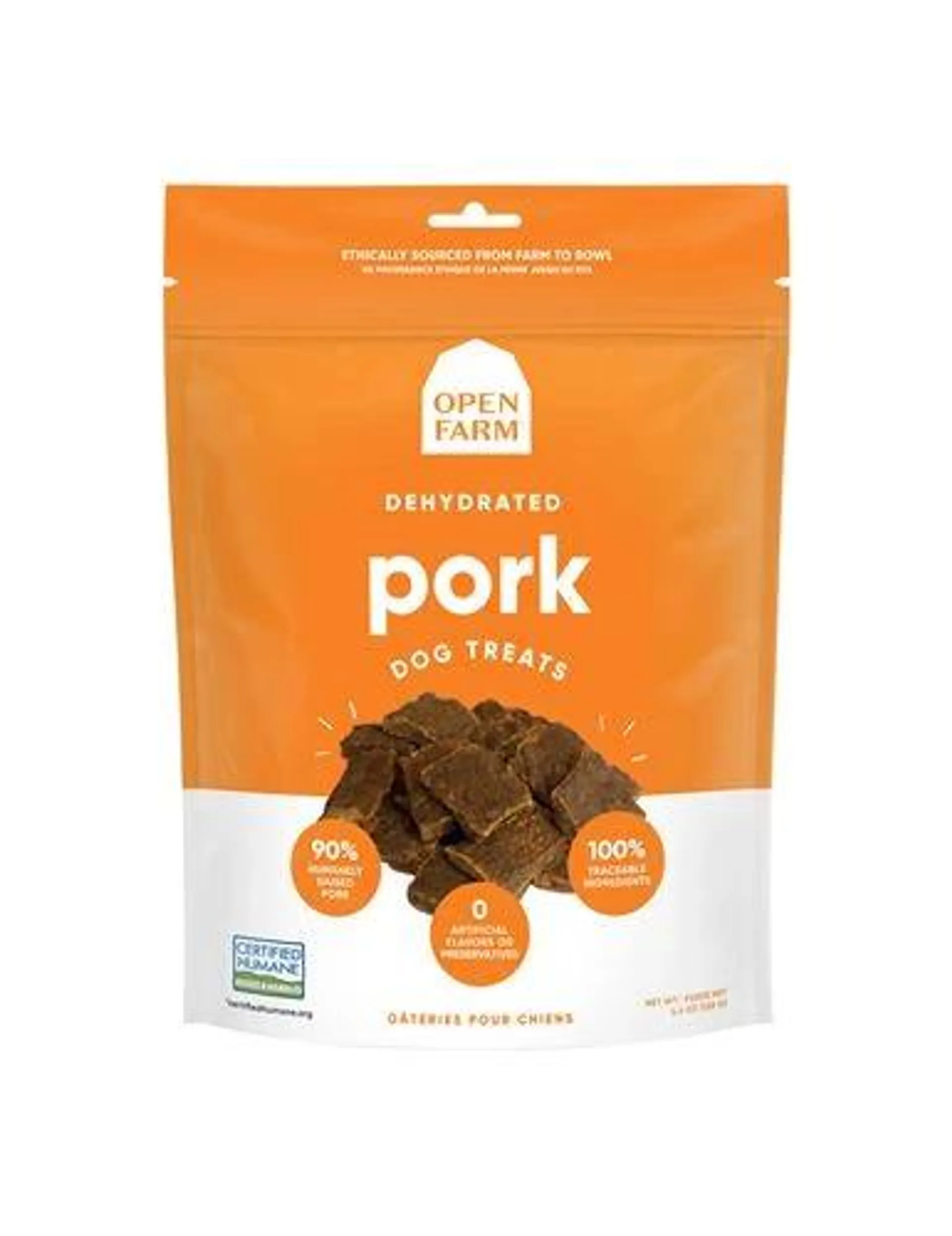 Open Farm Dehydrated Pork Dog Treat, 4.5 Ounces