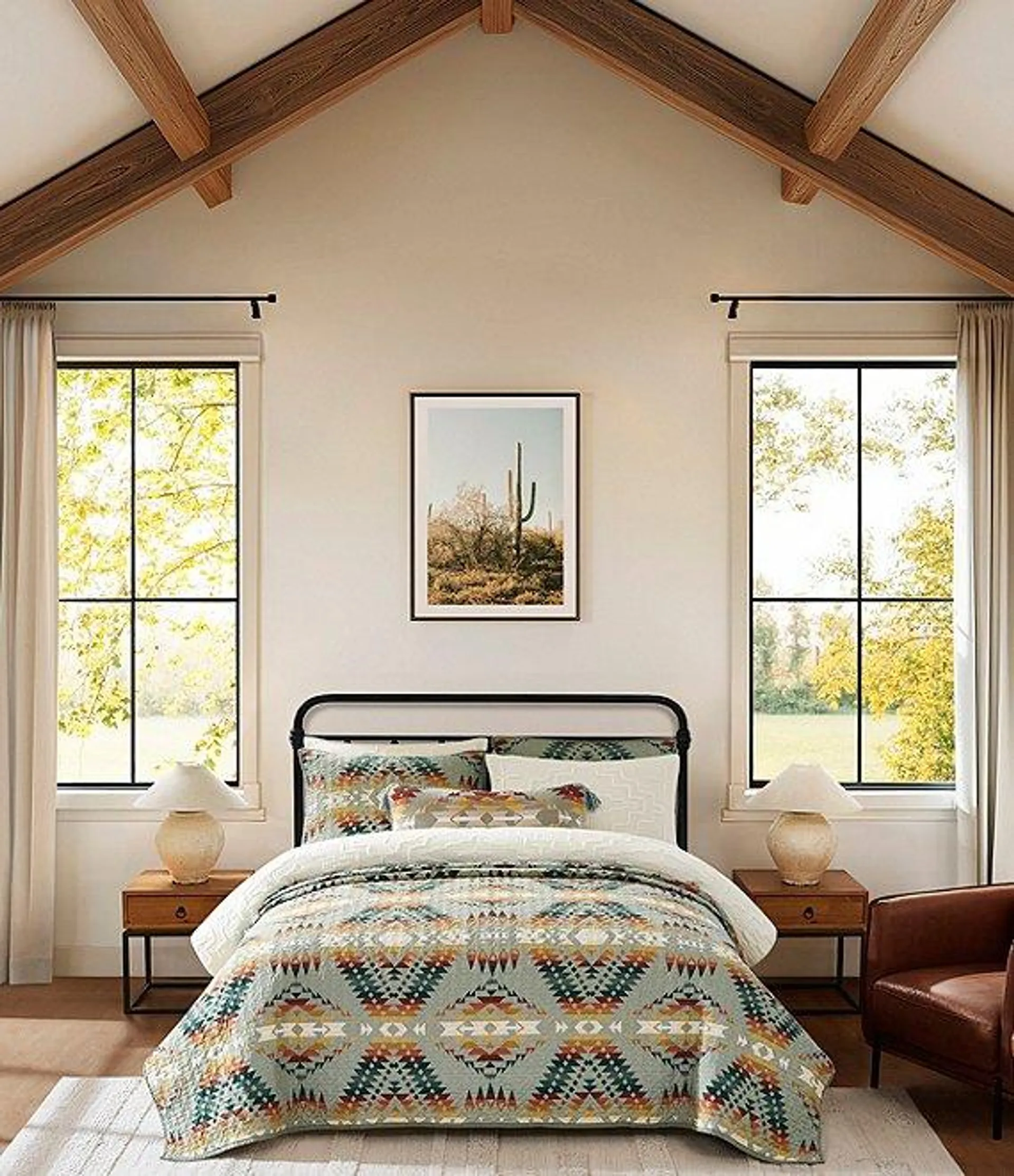 Mission Trails Southwestern Print Coverlet Mini Set