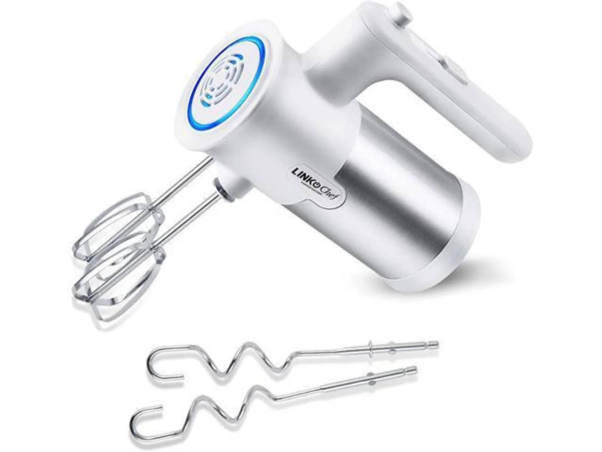 Hand Mixer, LINKChef Hand Mixer Electric 5 speed beater for Whipping + Mixing Cookies, Brownies, Cakes, Dough, Batters, Meringues & More