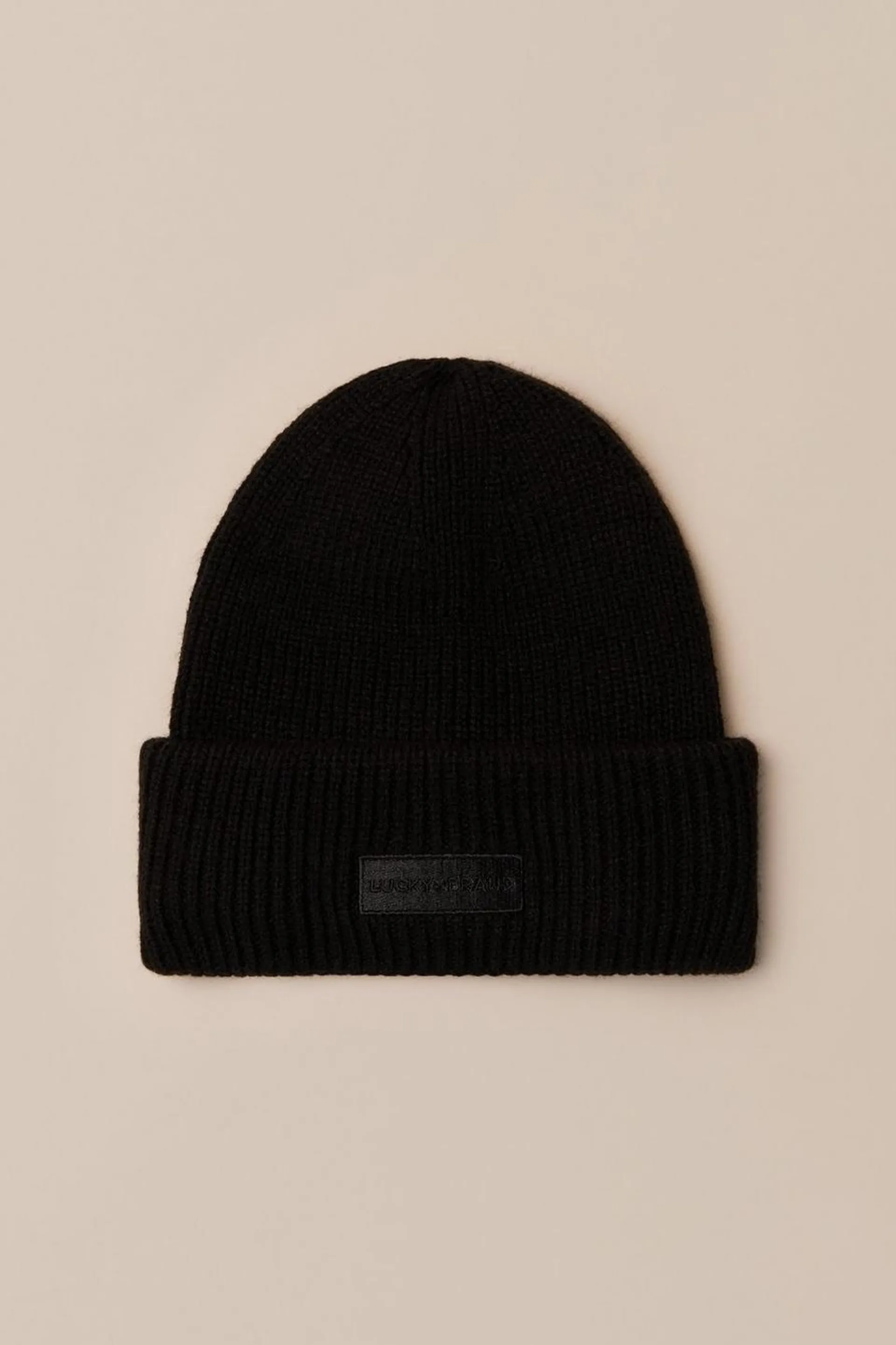 solid knit beanie