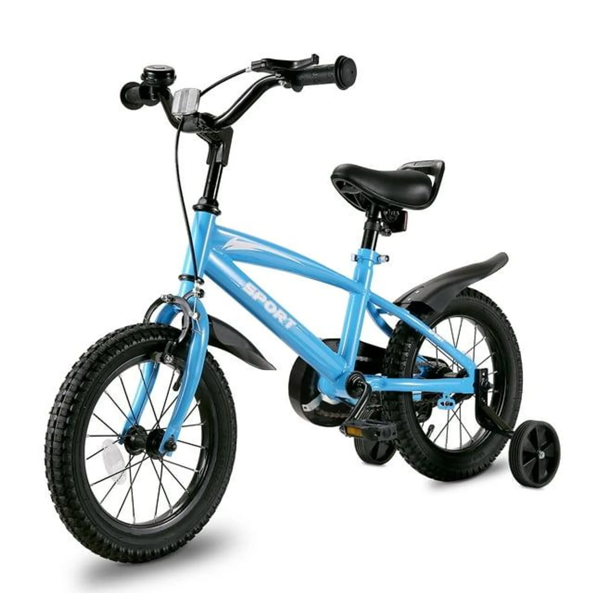 Naipo 12"/14"/ 16"/18" Kids Bike Girls and Boys Blue Bike for Age 3-10 Years Old