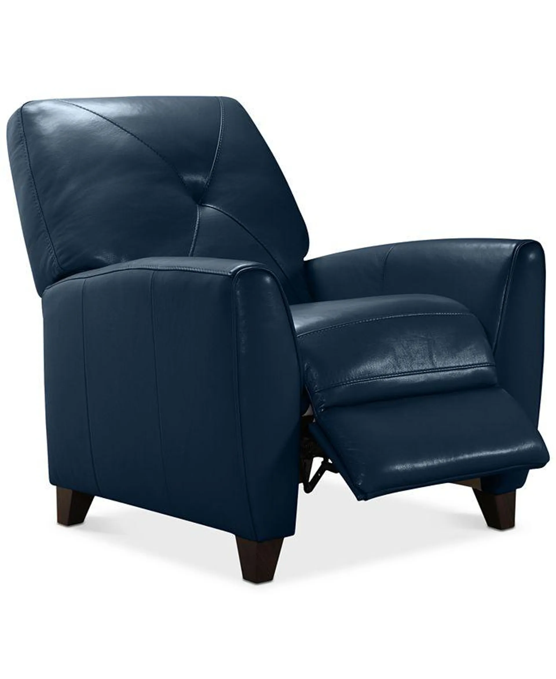 Myia Tufted Back Leather Pushback Recliner, Created for Macy's