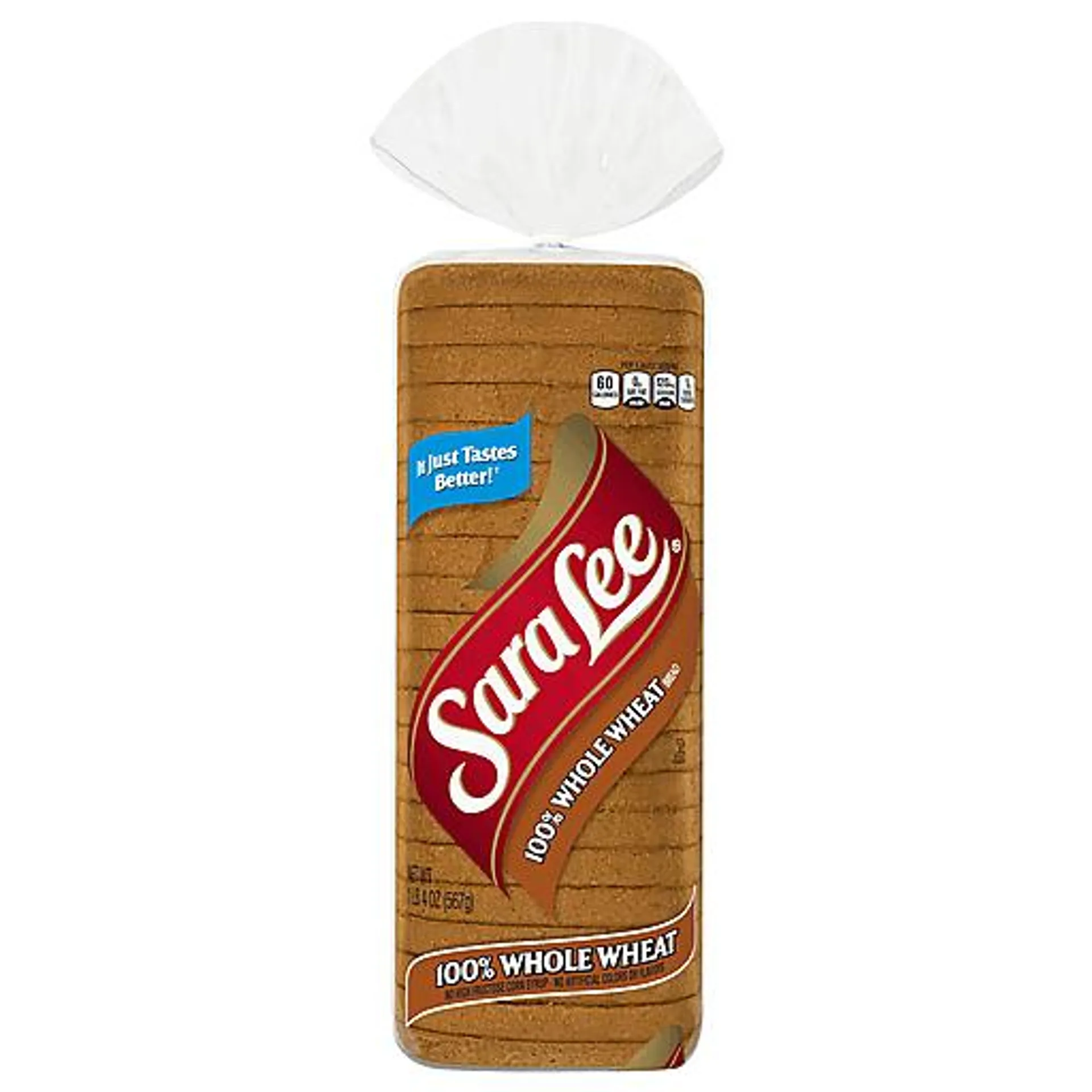 Sara Lee Bread, 100% Whole Wheat 20 oz