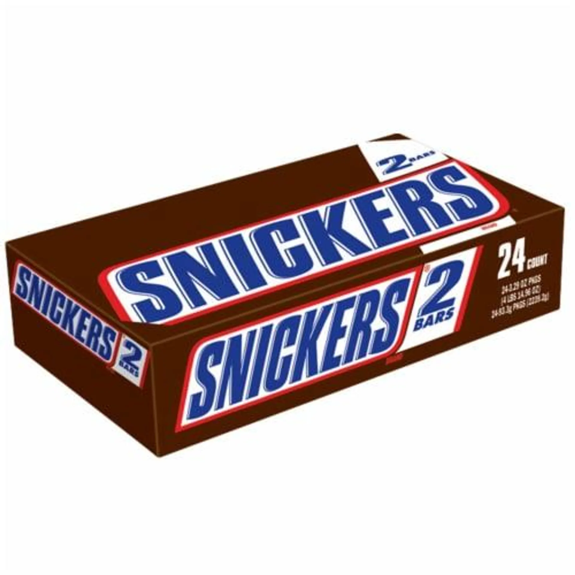 Snickers, Real Chocolate, King Size, 3.29 oz. Bars (Case of 24)