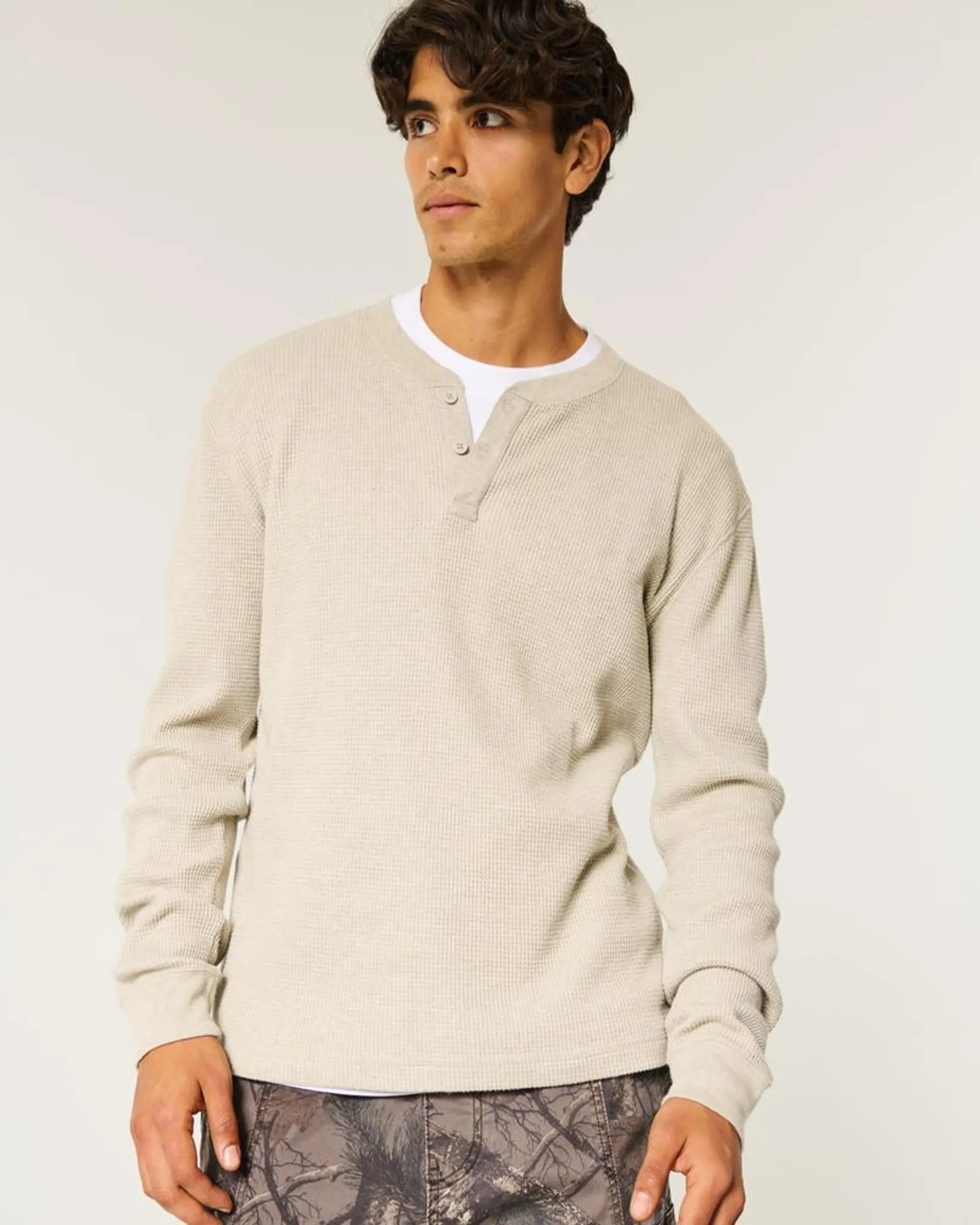 Long-Sleeve Thermal Henley