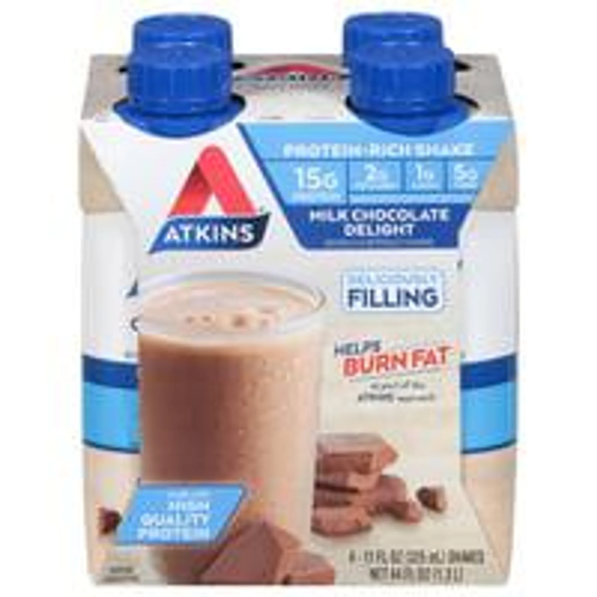 Atkins, Protein-Rich Shake, Milk Chocolate Delight